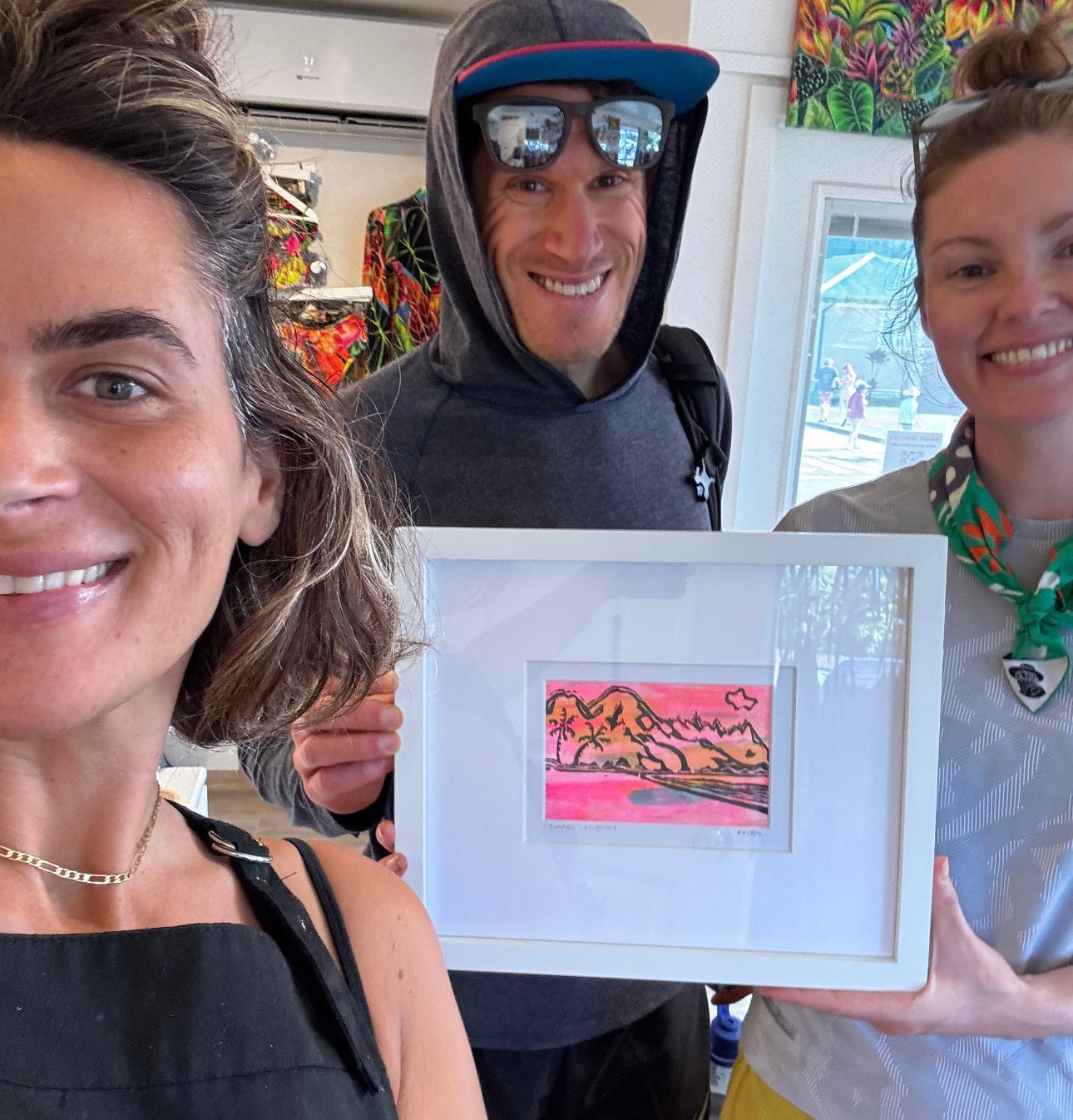 New Original Hawaii Tropical Lino Cut Prints - Michal Art Studio Hanalei