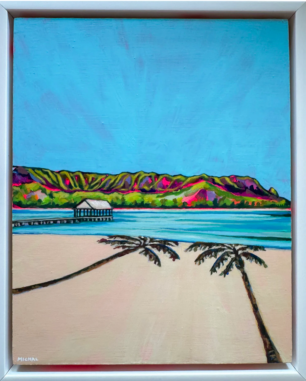 Hanalei Pier - Original Painting - Hanalei Bay Kauai Hawaii Artist