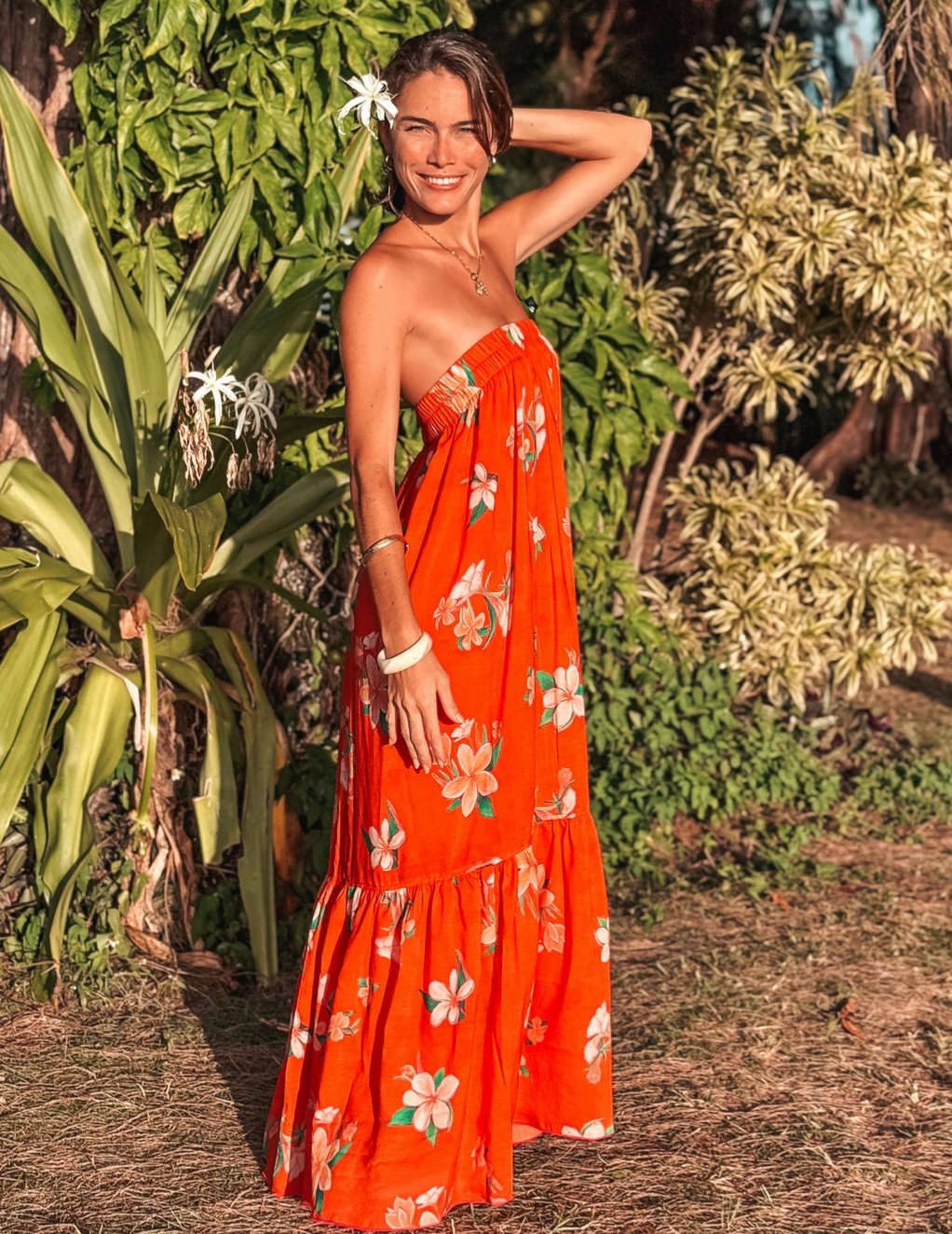 Hawaii Strapless Sun Dress – Plumeria