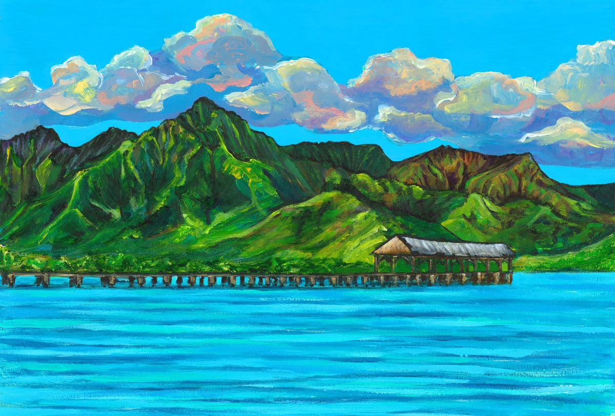 Authentic Hanalei landscape artwork by Michal