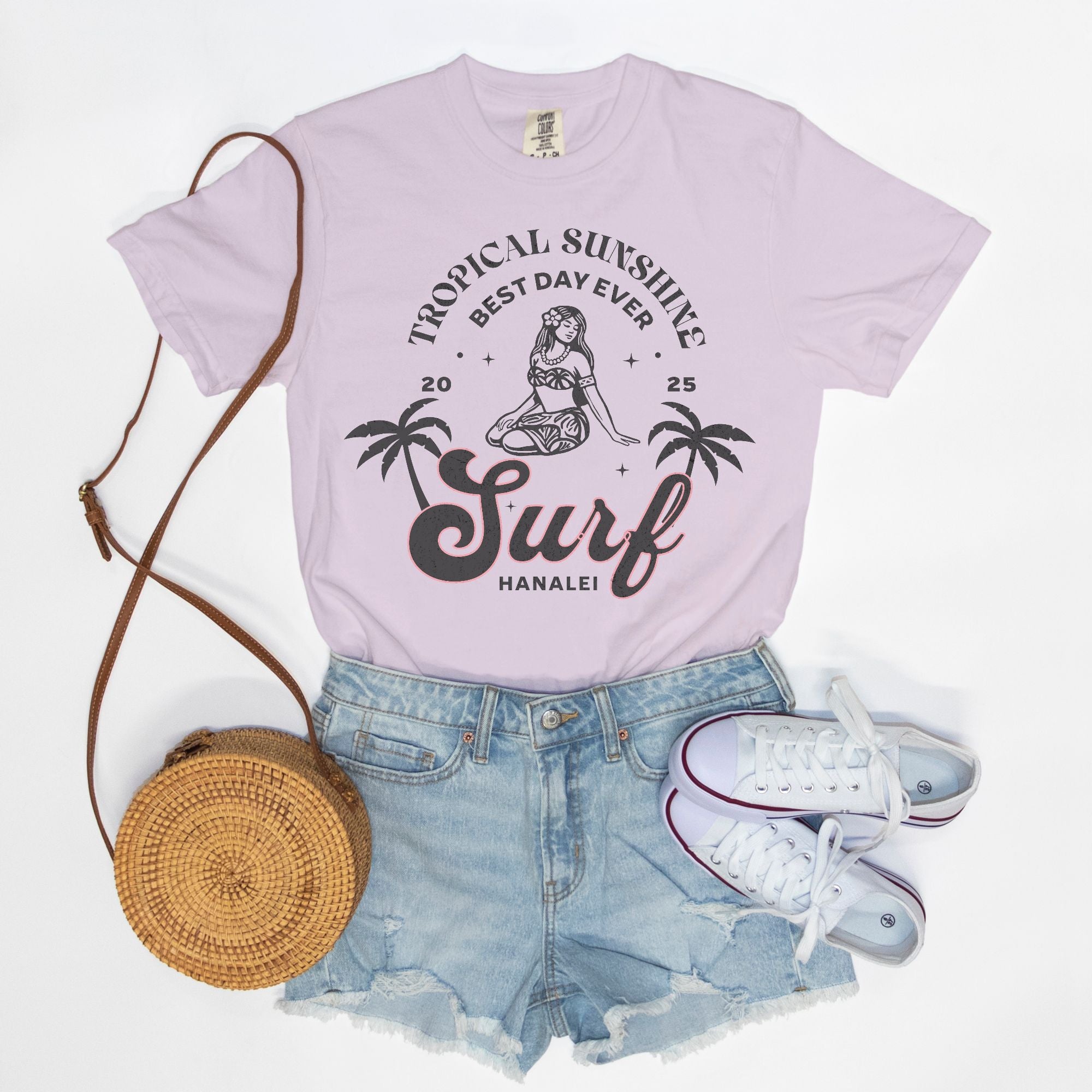 Tropical Sunshine Best Day Ever Hanalei Surf T-Shirt