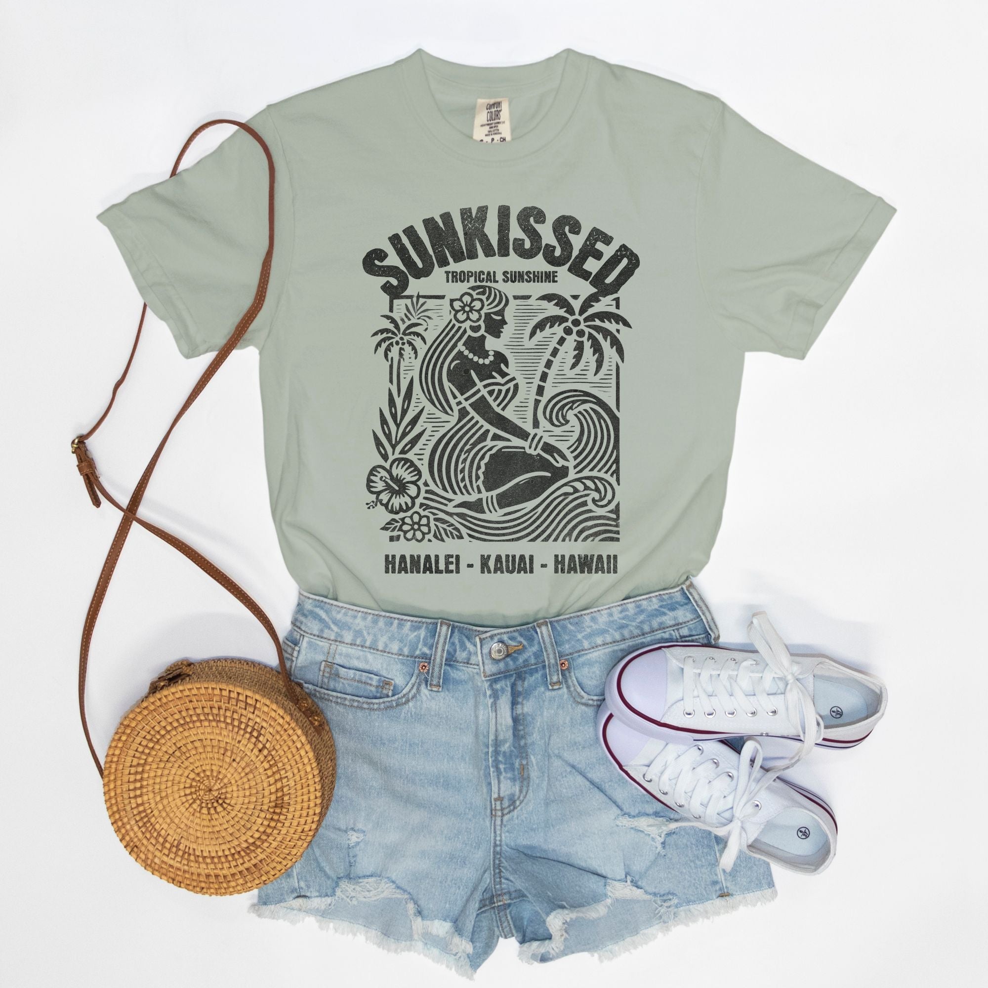 Sunkissed Hanalei Kauai Hawaii - Cotton T Shirt