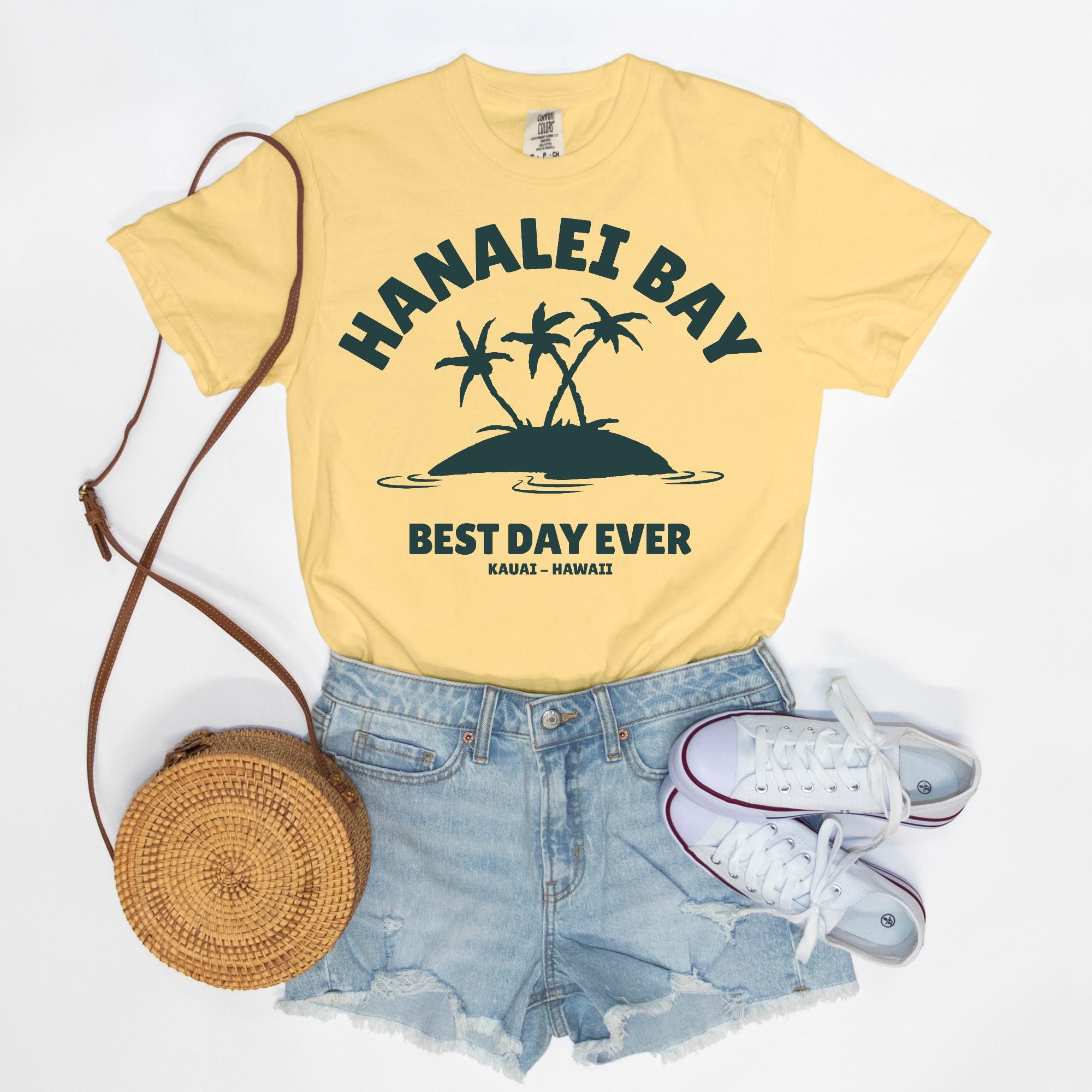 Palm Trees Hanalei Best Day Ever - T Shirt - Unisex Man and Woman