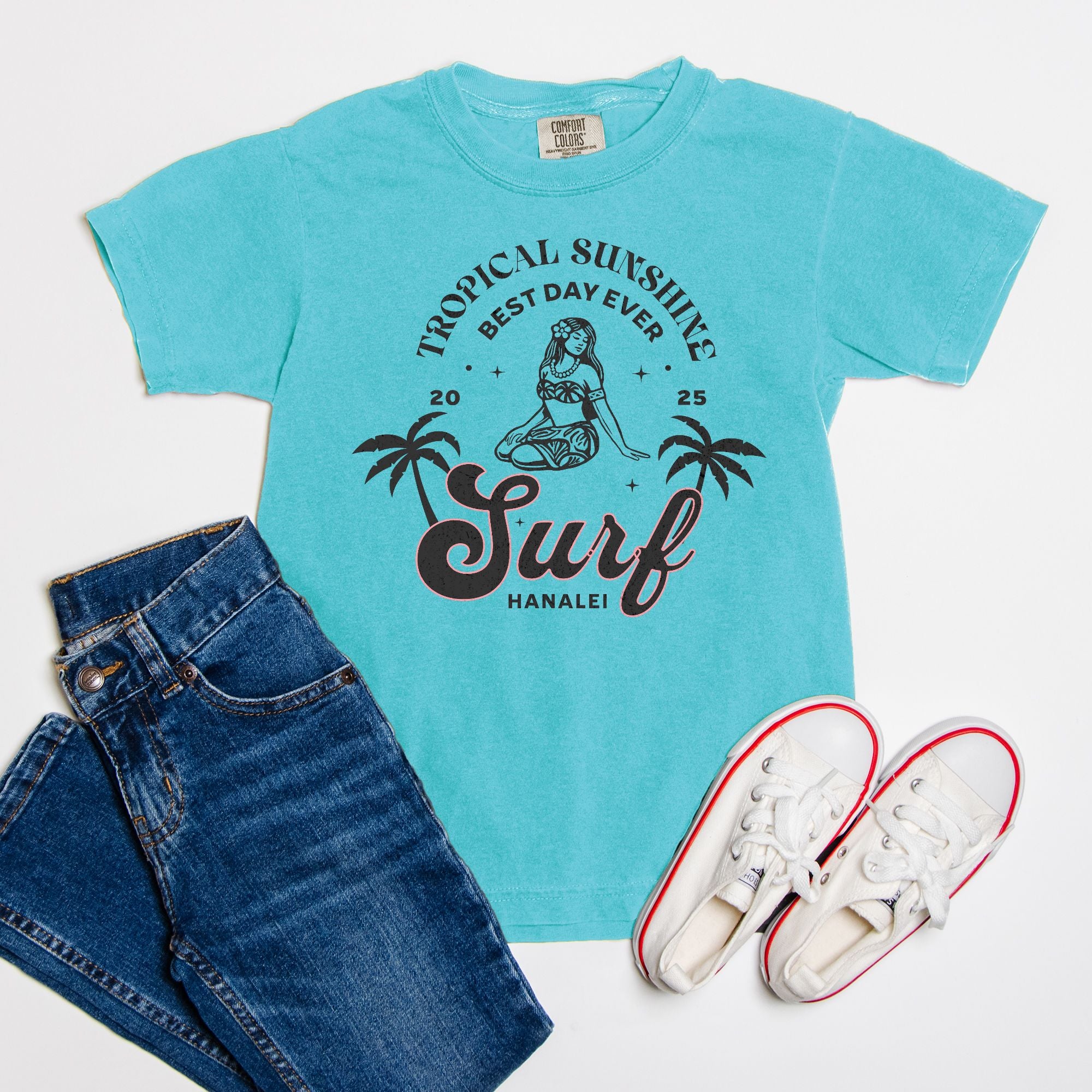 Best Day Ever Surf Hanalei logo Youth T Shirt