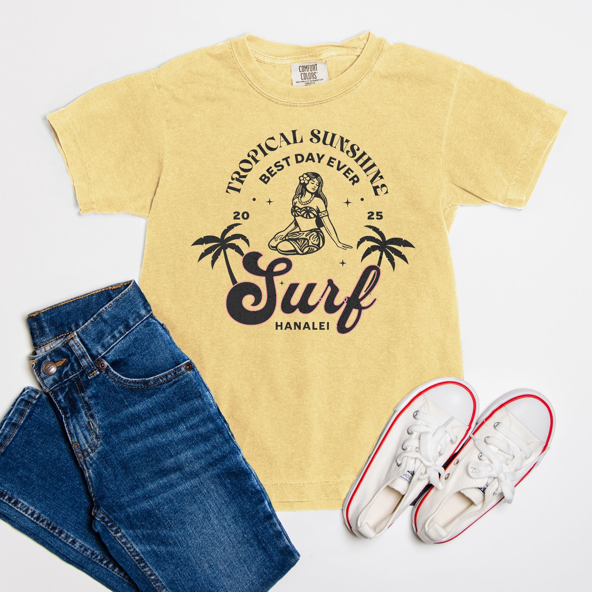 Best Day Ever Surf Hanalei logo Youth T Shirt