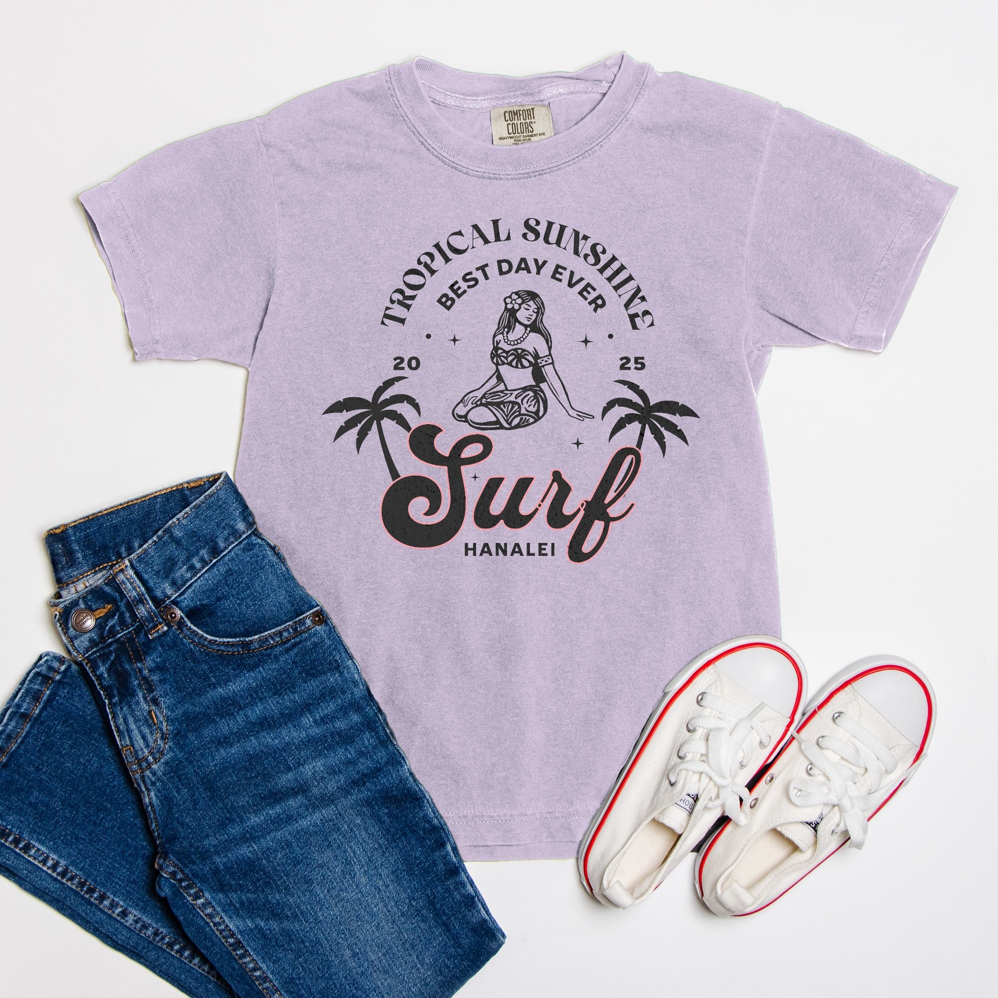 Best Day Ever Surf Hanalei logo Youth T Shirt
