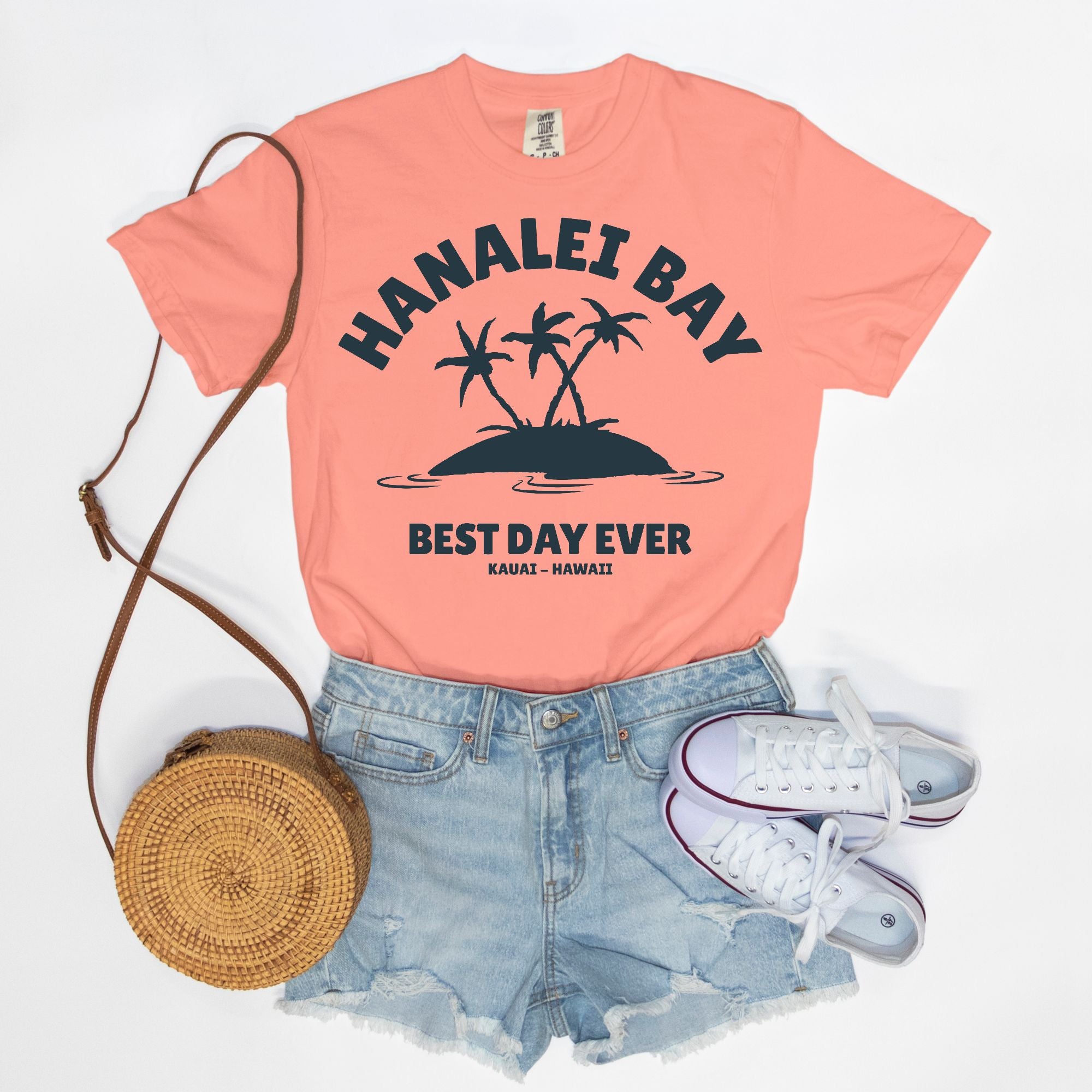 Palm Trees Hanalei Best Day Ever - T Shirt - Unisex Man and Woman