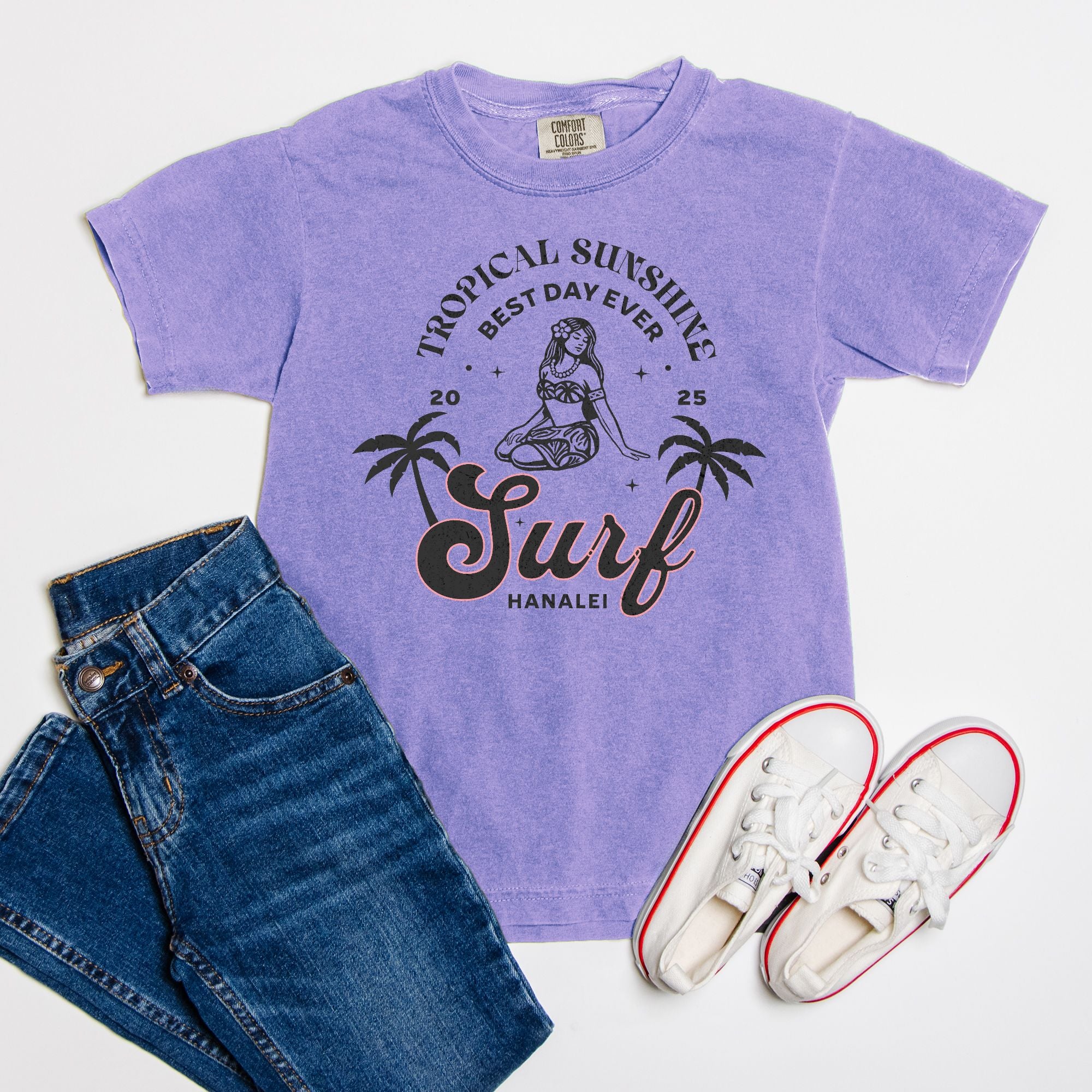 Best Day Ever Surf Hanalei logo Youth T Shirt