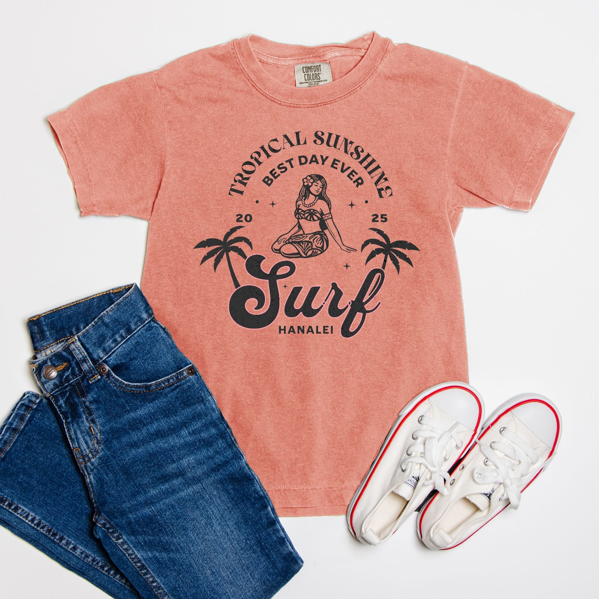 Best Day Ever Surf Hanalei logo Youth T Shirt