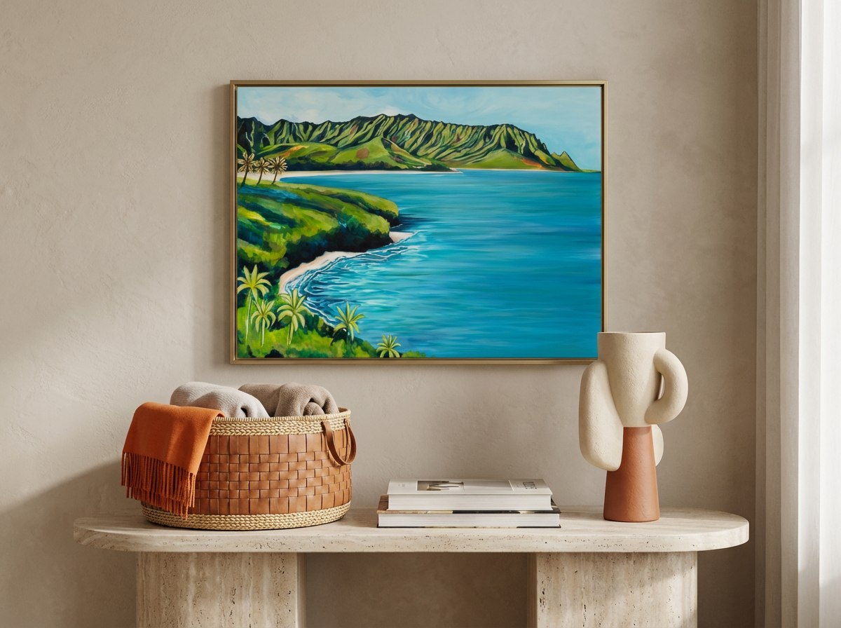 NEW - Kauai Dreaming - Kauai North Shore View - Original painting 24x18"