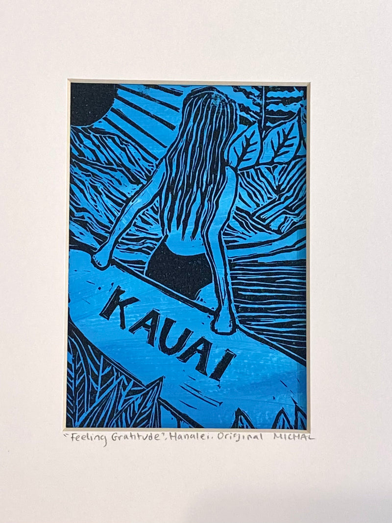 NEW  2024 "Feeling Gratitude" Series 4 - 6 NEW Original Surf Kauai Lino Cut