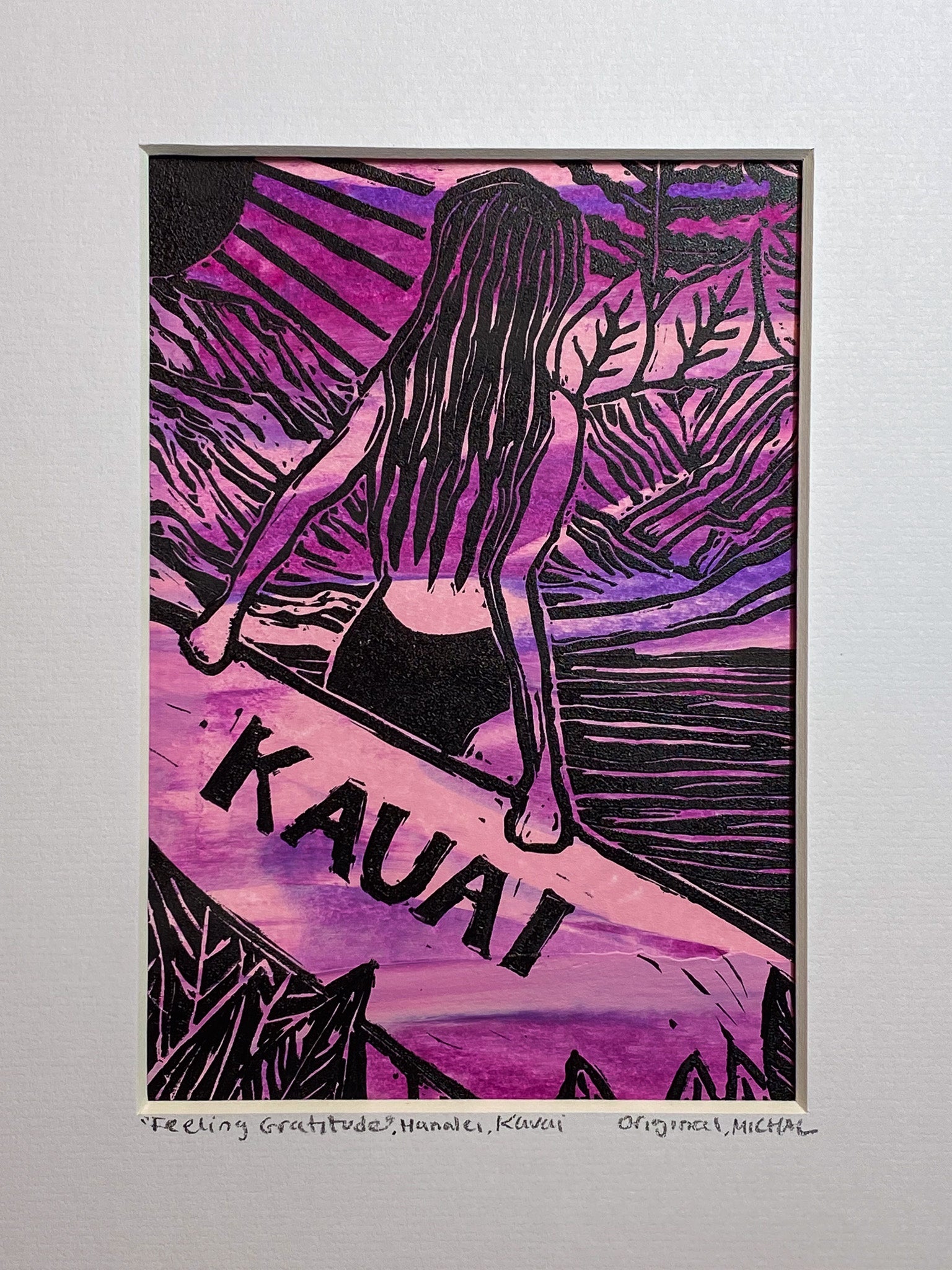 NEW 2024 "Feeling Gratitude" Series 4 - 6 NEW Original Surf Kauai Lino Cut