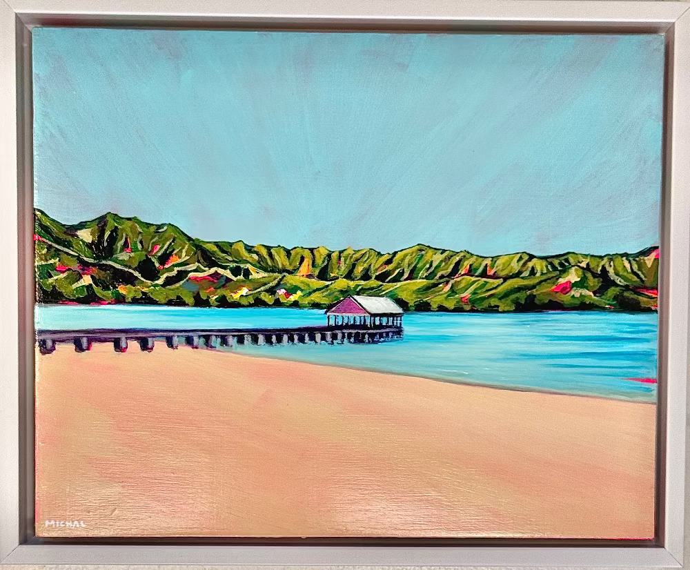 SOLD - Hanalei Pier - Rare Originals - The Pink Series