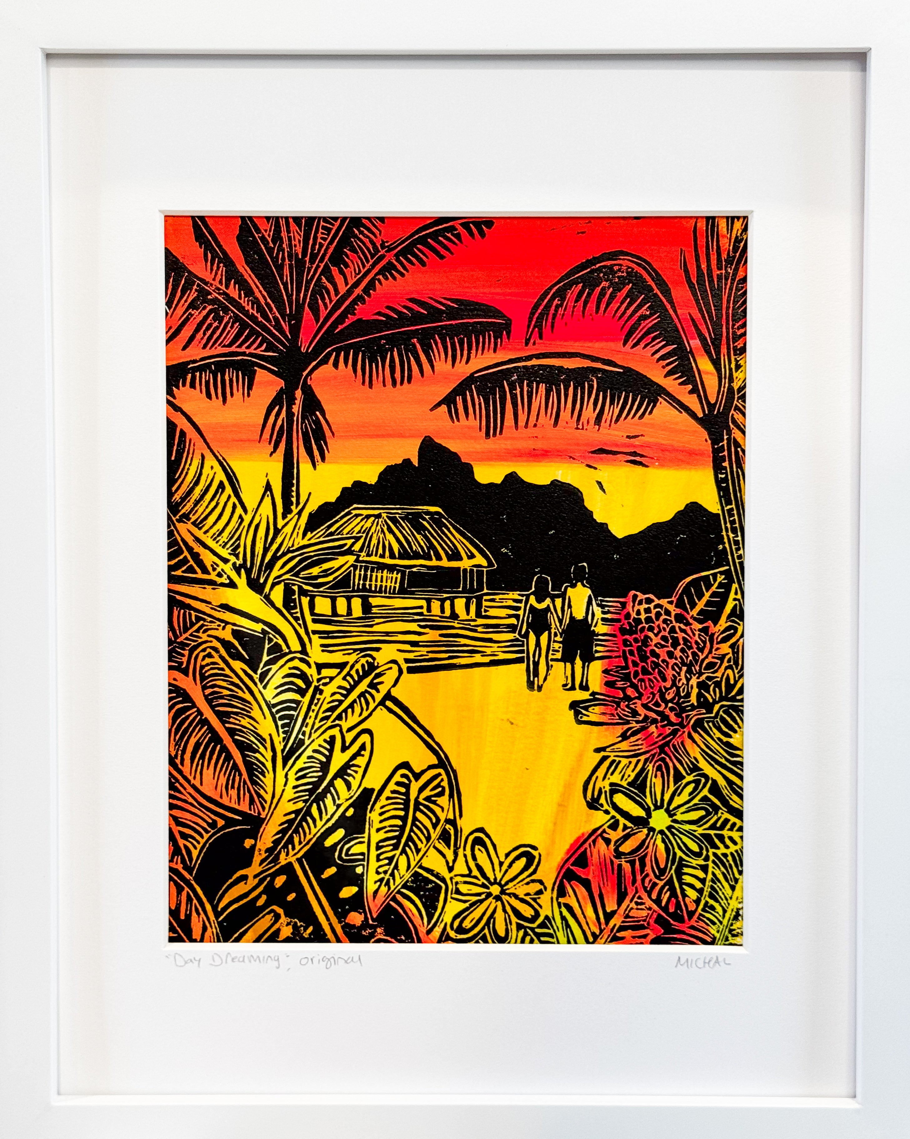 SOLD OUT "Day Dreaming" - Lino Cut Originals