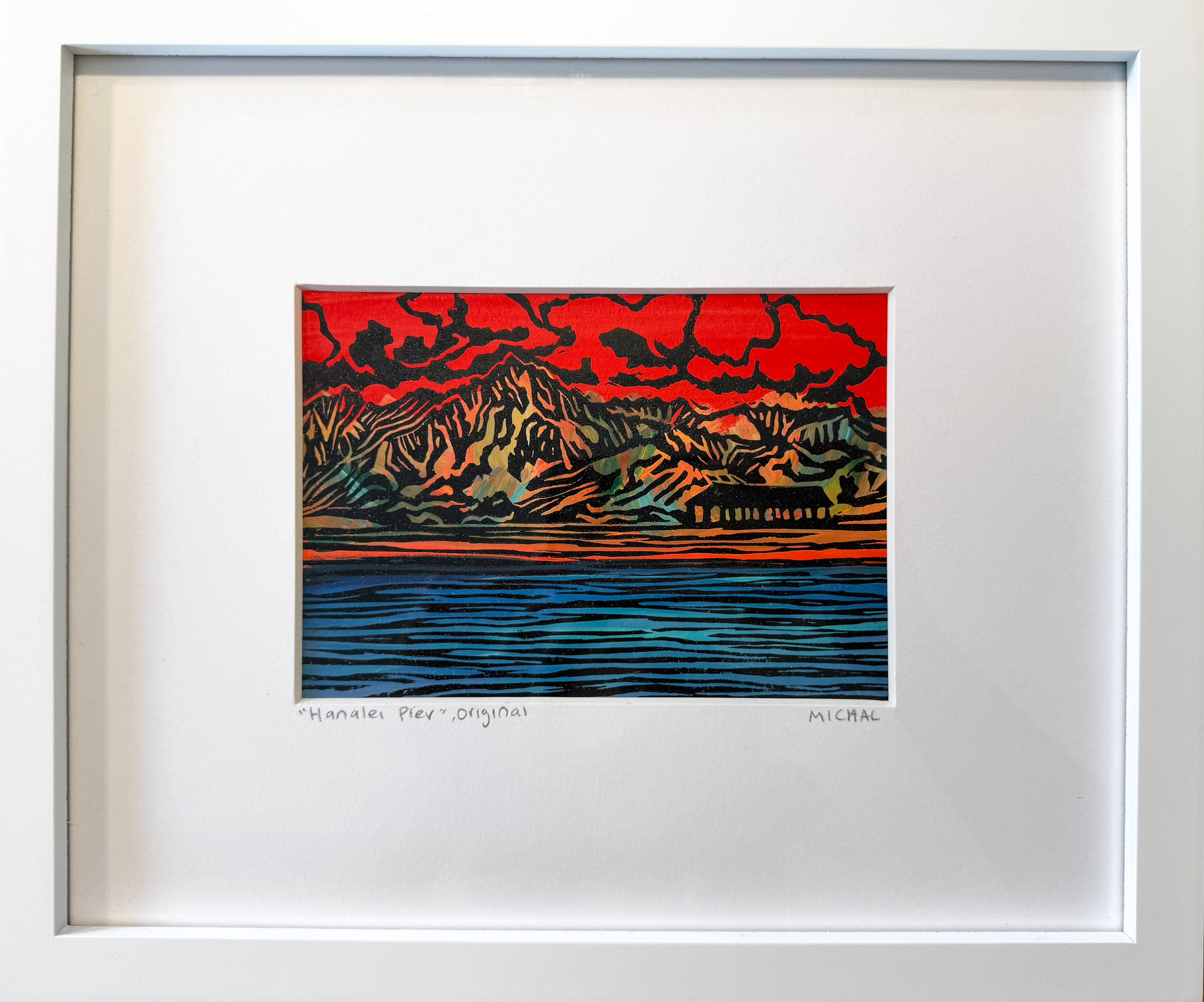 NEW 2025 - Hanalei Pier, Original Lino Cut C