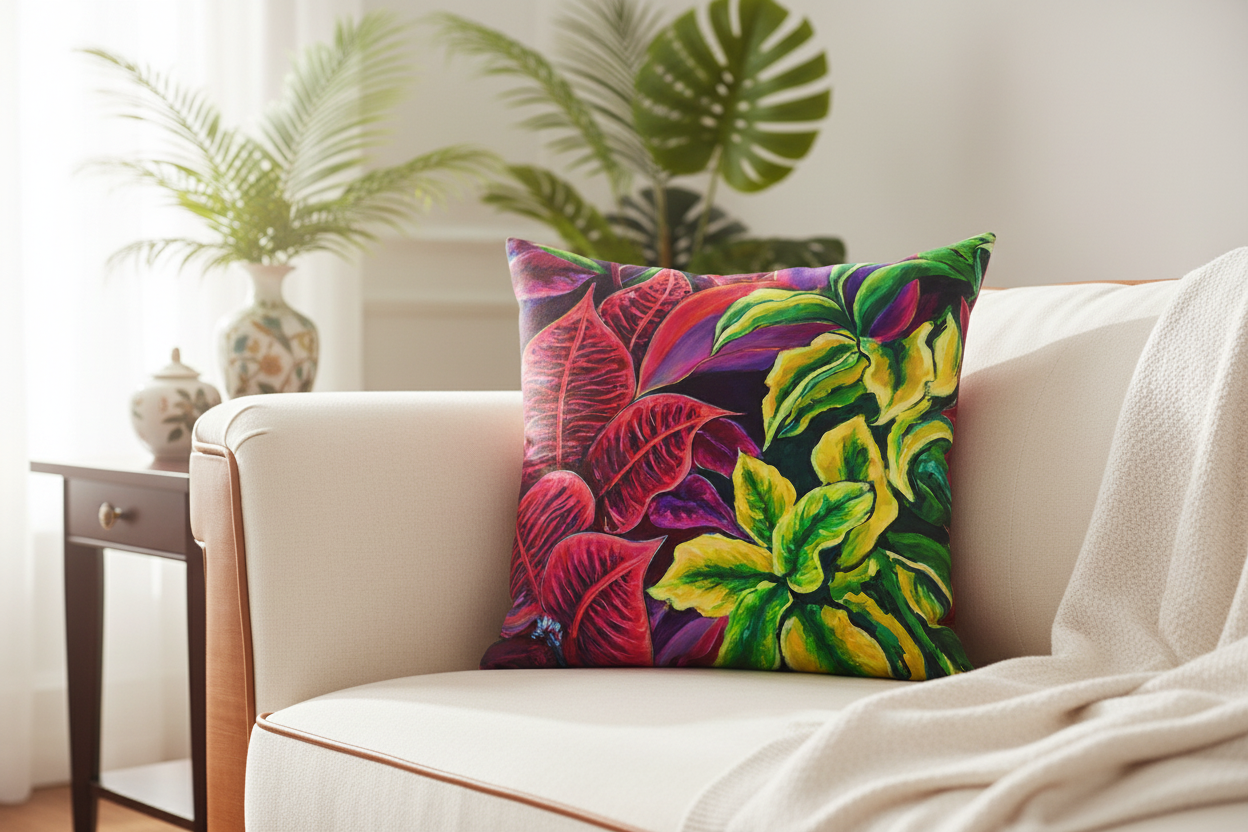 Magical Flowers Pillow cover 20"x20"