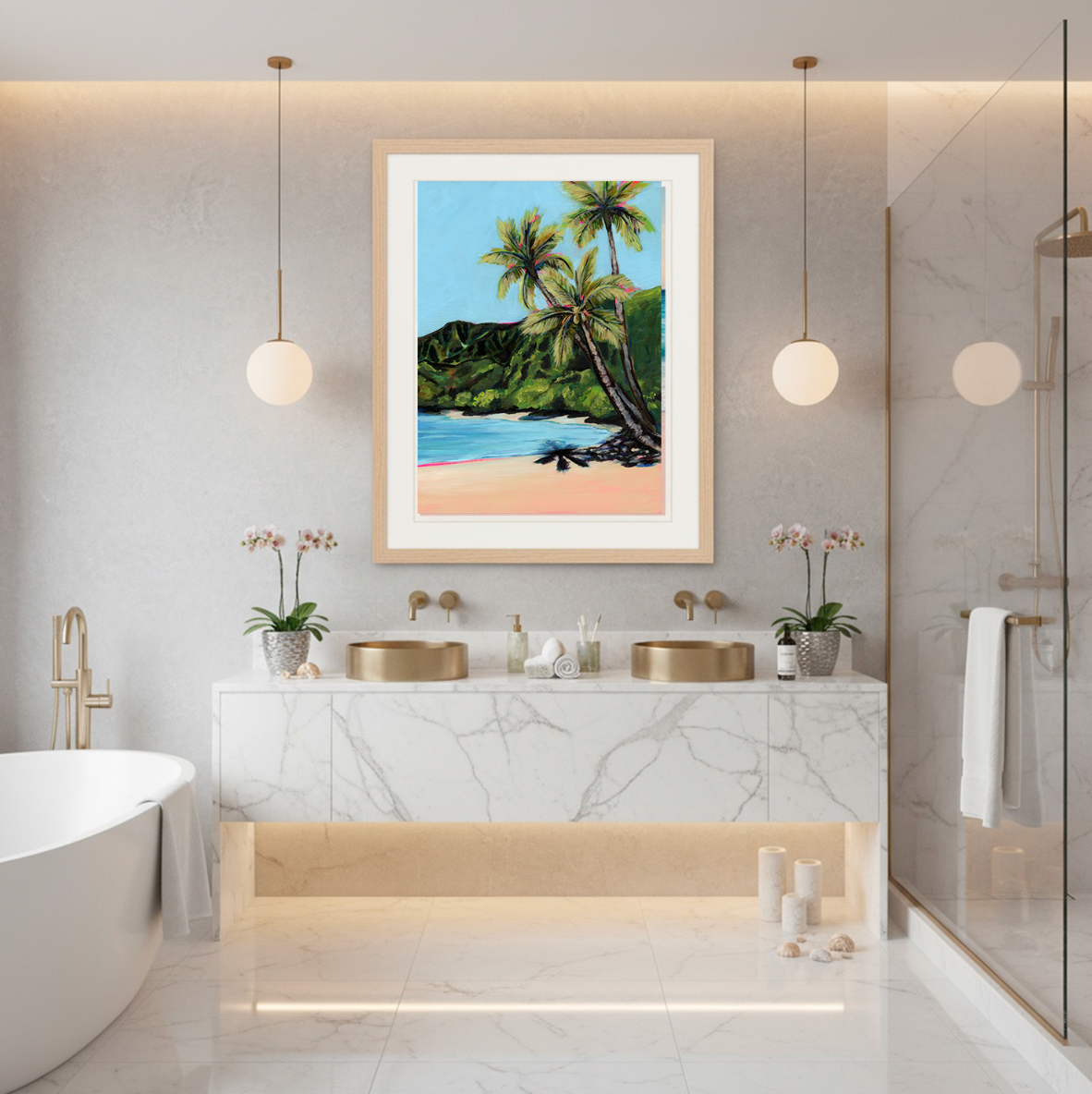 NEW - Waikoko Palm Trees - 20x28 Large Museum Quality Print - FREE USA SHIPPING