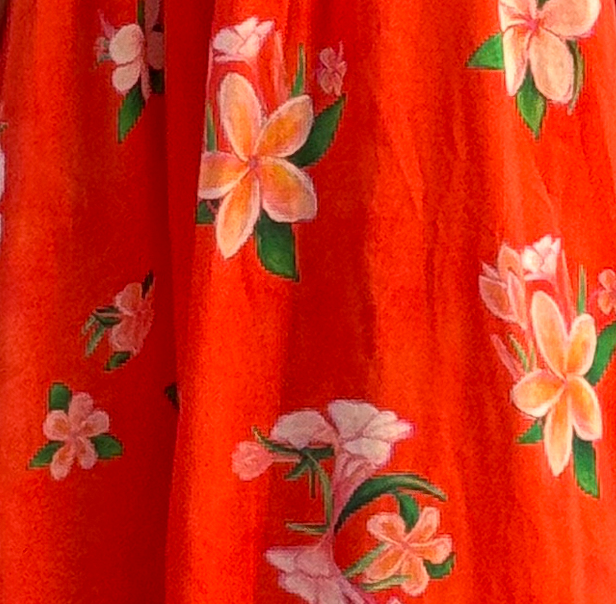 Strapless Sun Dress - Plumeria Tahiti Red