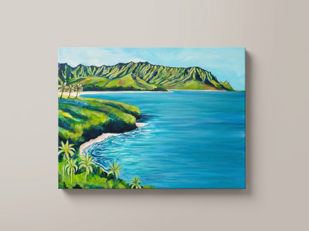 NEW - Kauai Dreaming - Kauai North Shore View - Original painting 24x18"