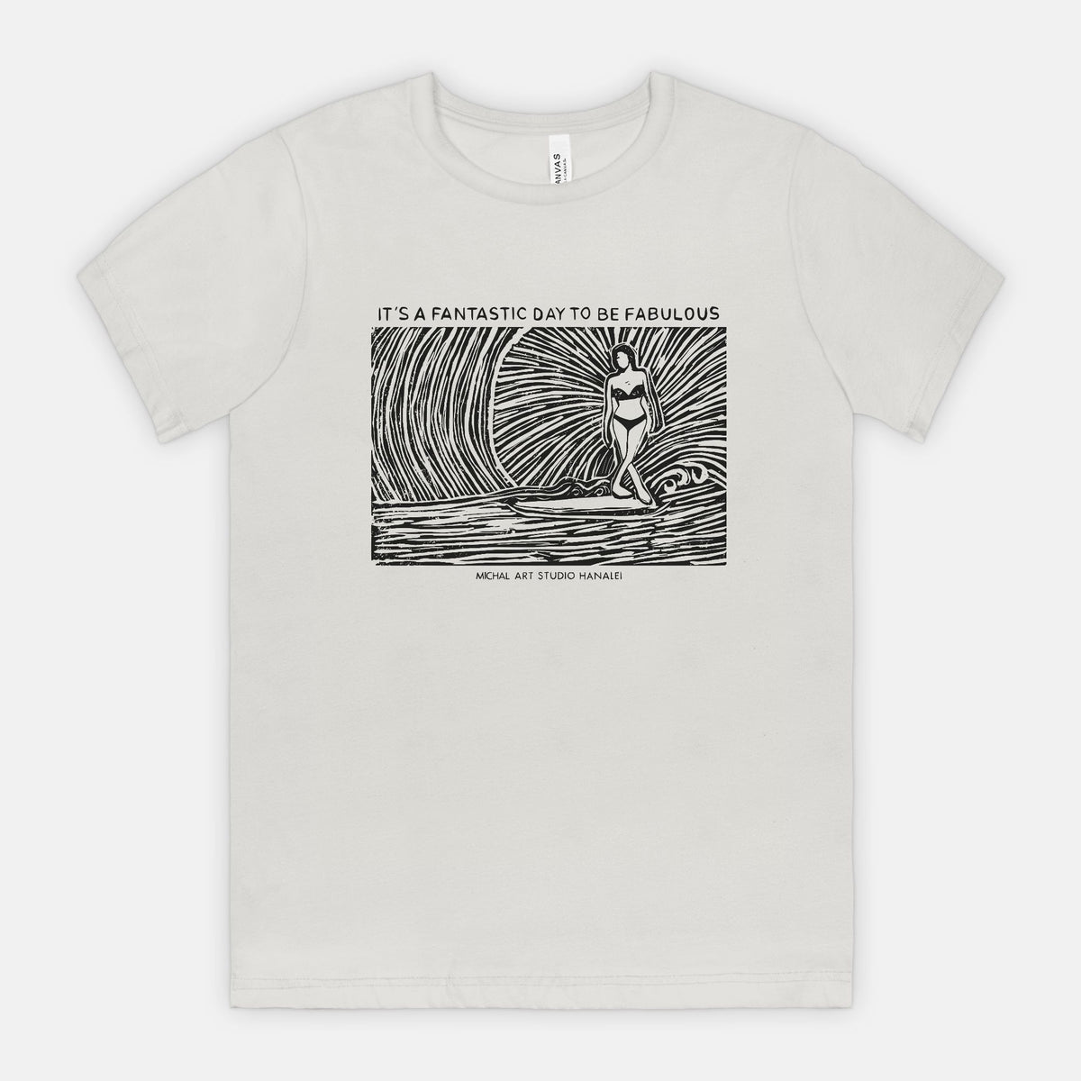 Surf in the light - T SHIRT - Black Art - Limited Edition