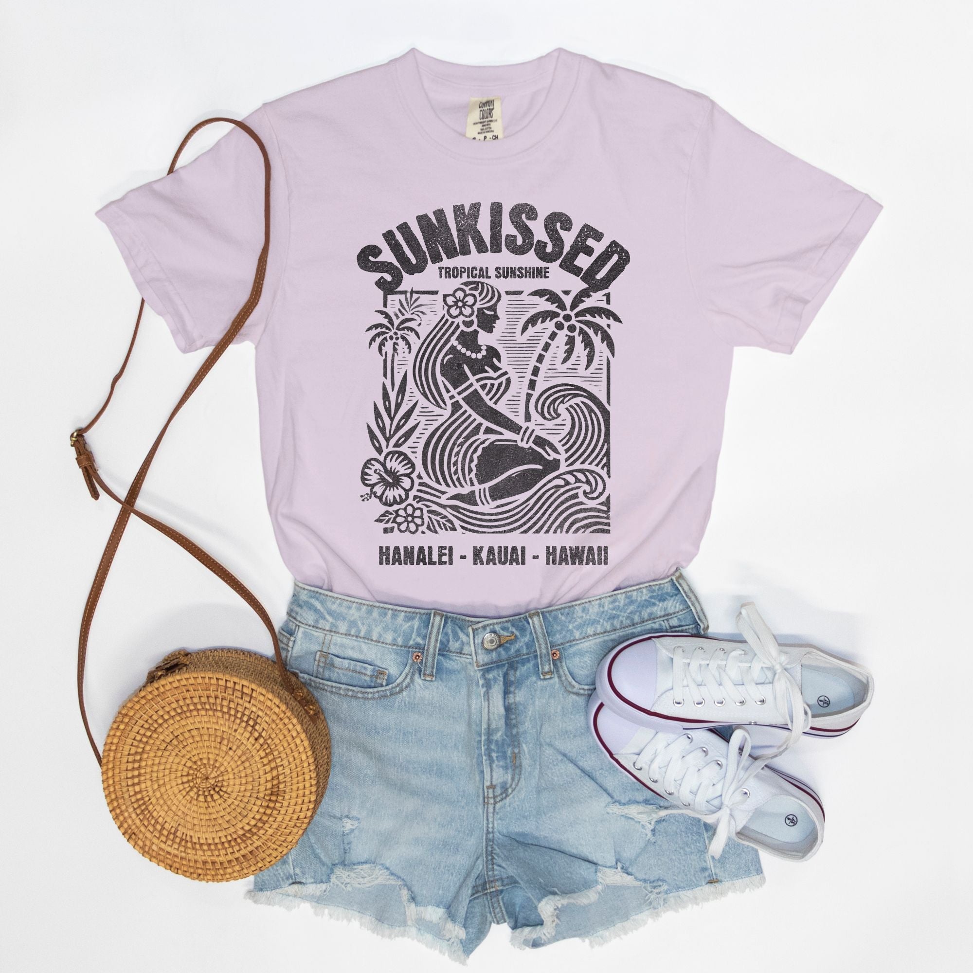Sunkissed Hanalei Kauai Hawaii - Cotton T Shirt