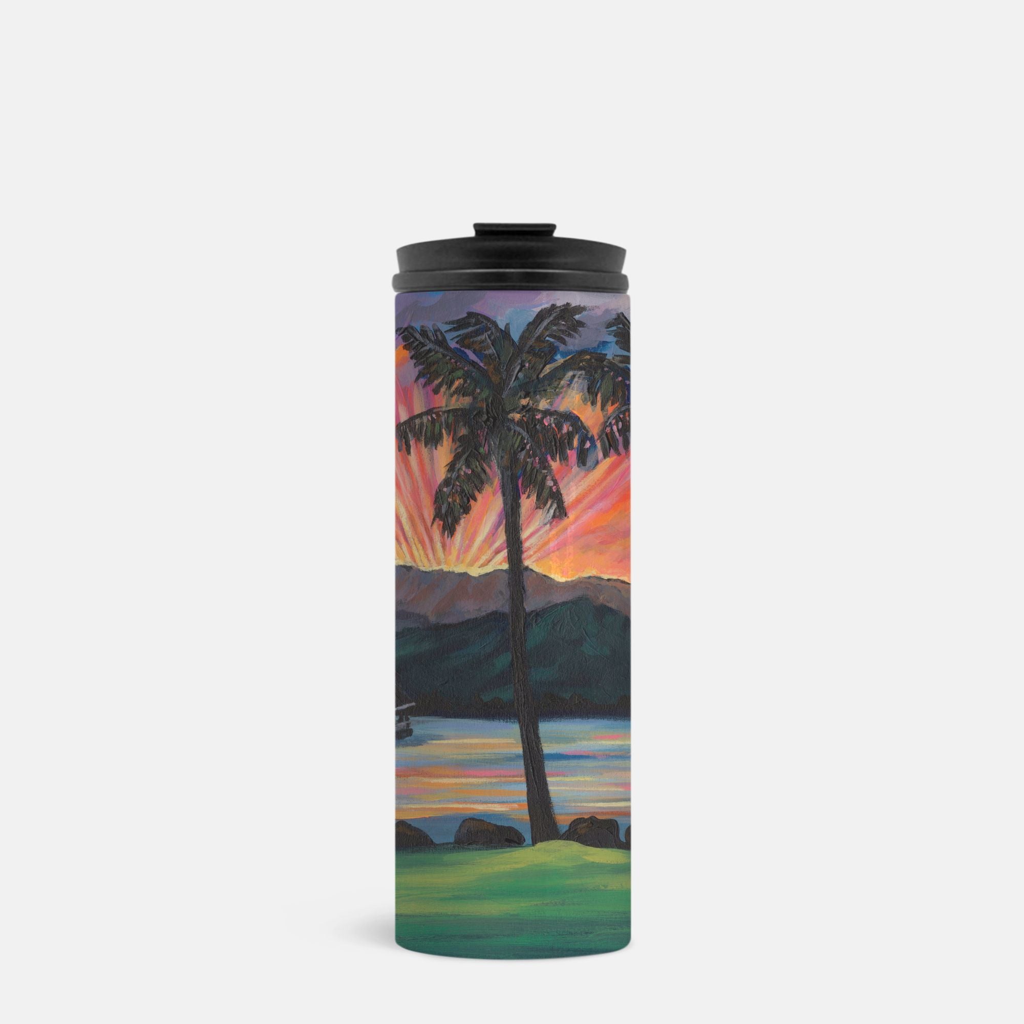 Limited Edition - Hanalei Pier Sunset — Thermal Tumbler