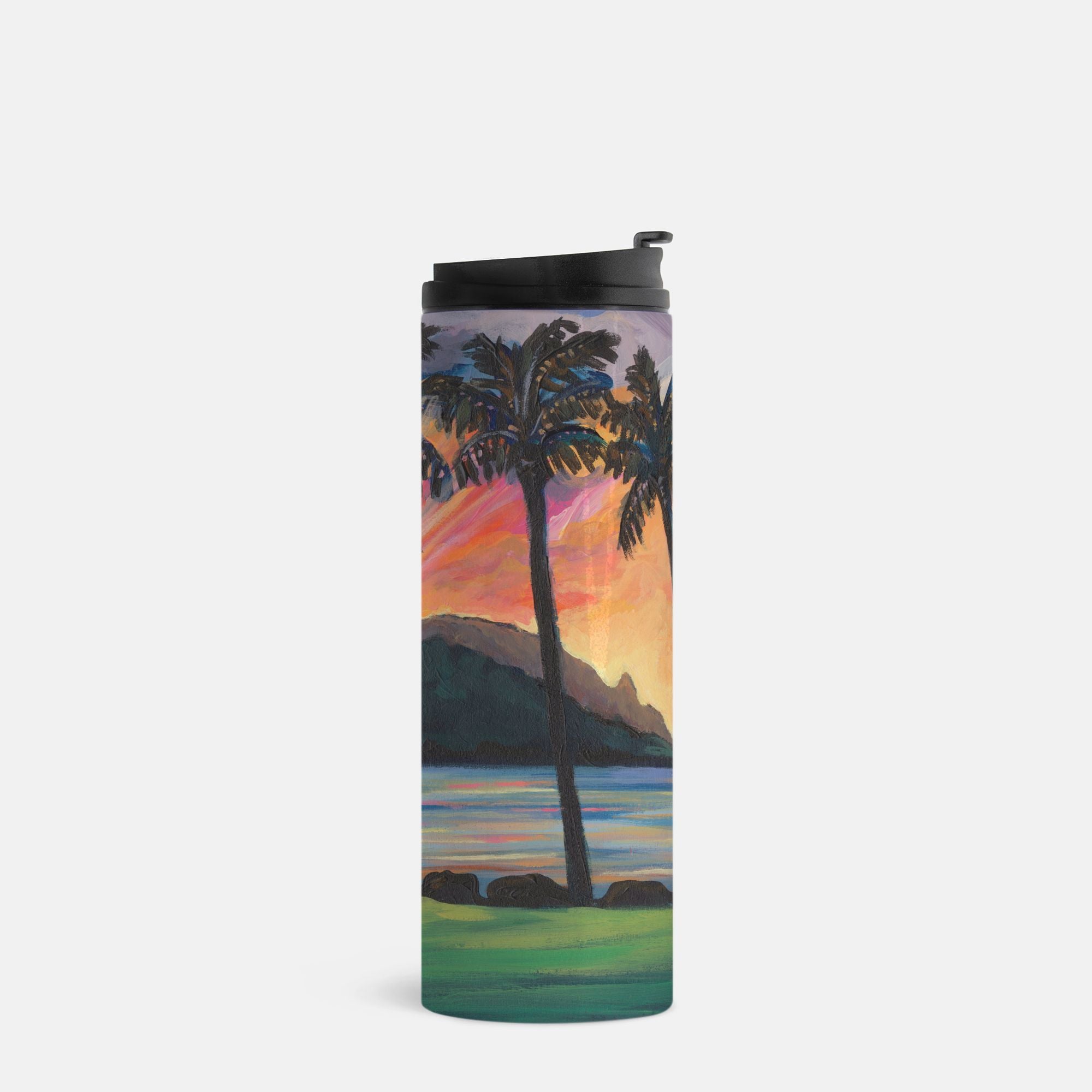 Limited Edition - Hanalei Pier Sunset — Thermal Tumbler