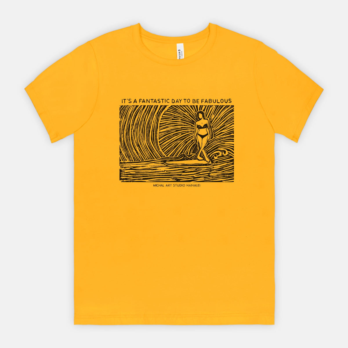 Surf in the light - T SHIRT - Black Art - Limited Edition
