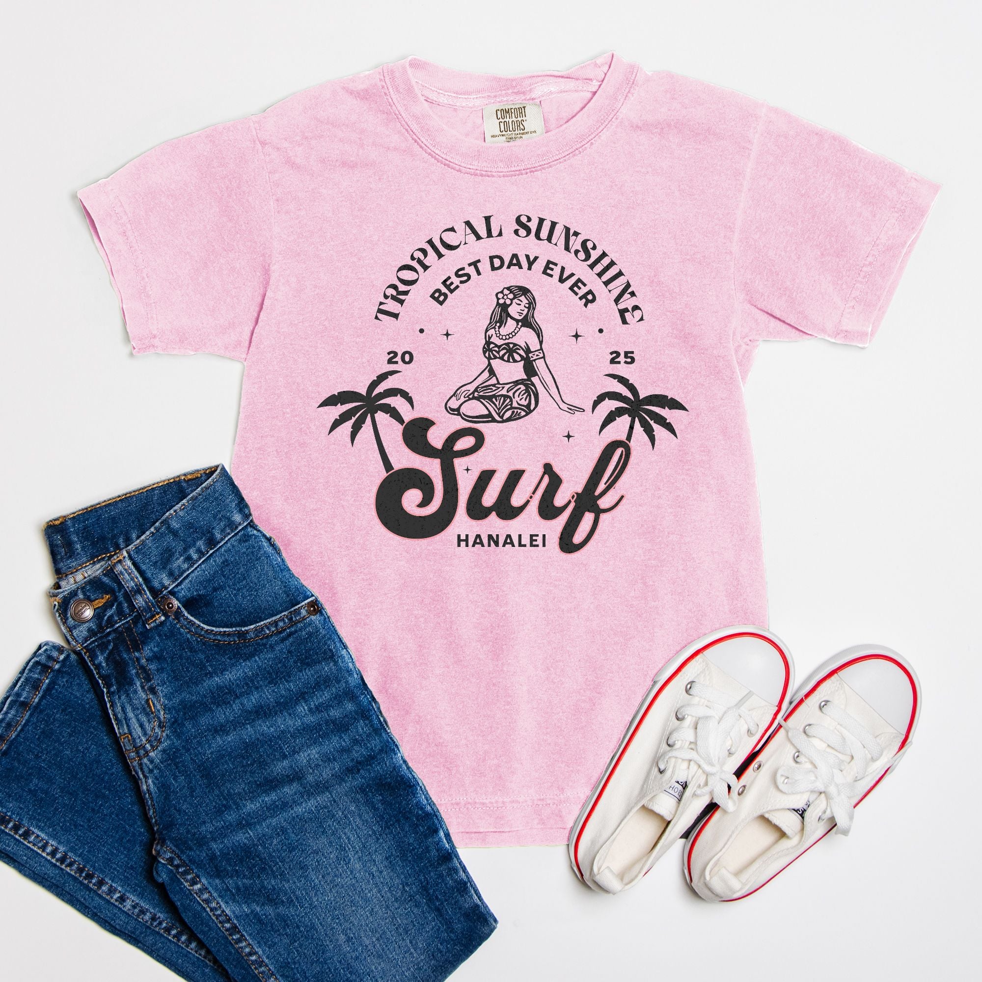 Best Day Ever Surf Hanalei logo Youth T Shirt