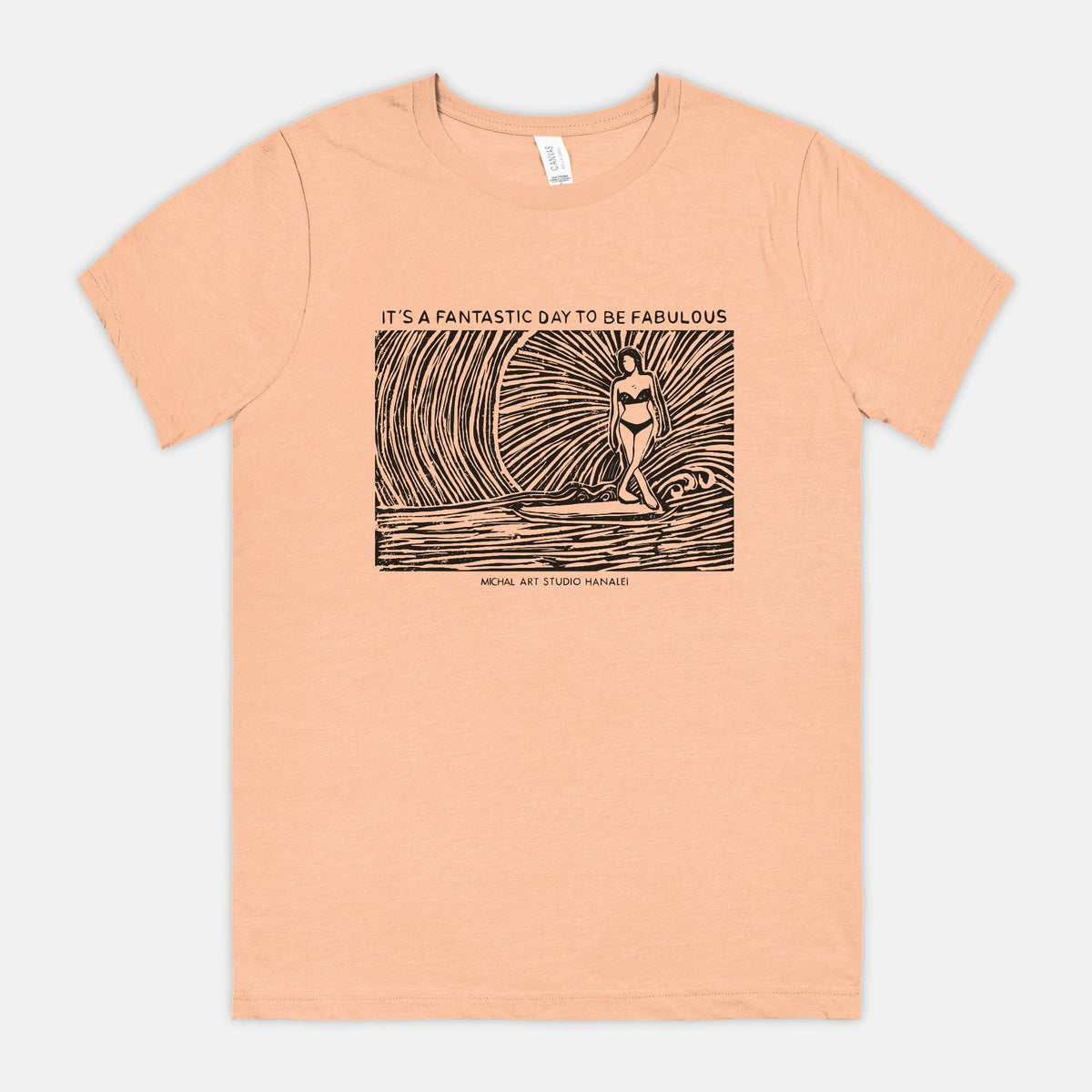Surf in the light - T SHIRT - Black Art - Limited Edition