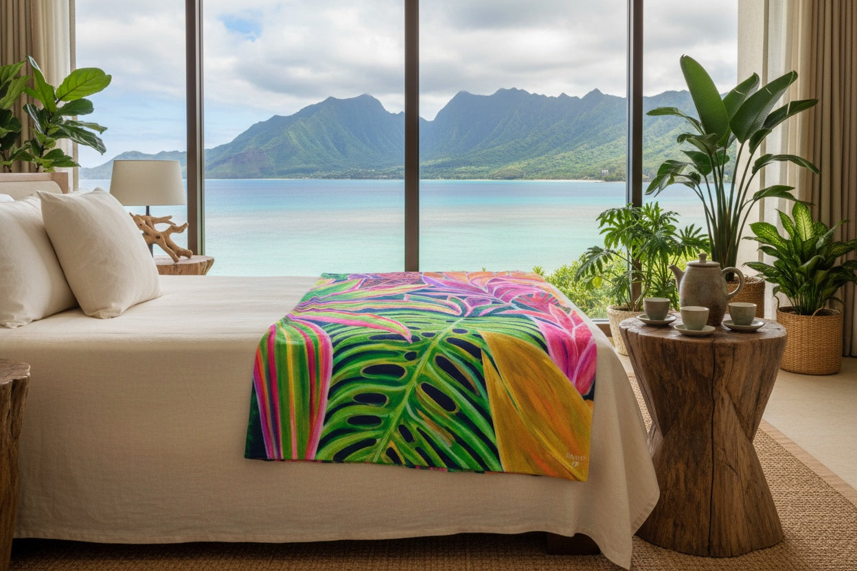 Open Heart Flowers - Cuddling blanket