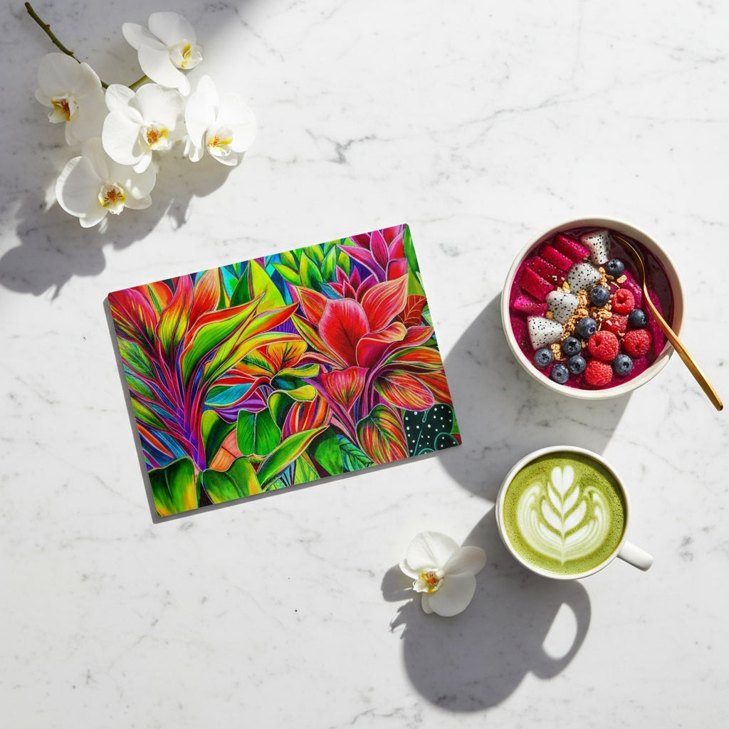 NEW - Tropical Light - Tempered Glass Cutting and Serving Boards