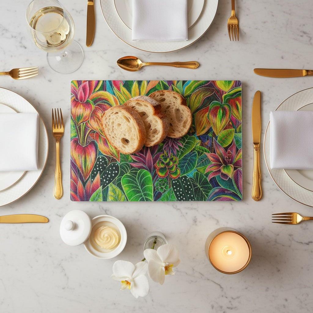 Hawaiian Cutting Board - Hanalei Morning | Hawaii Tempered Glass Serving Board