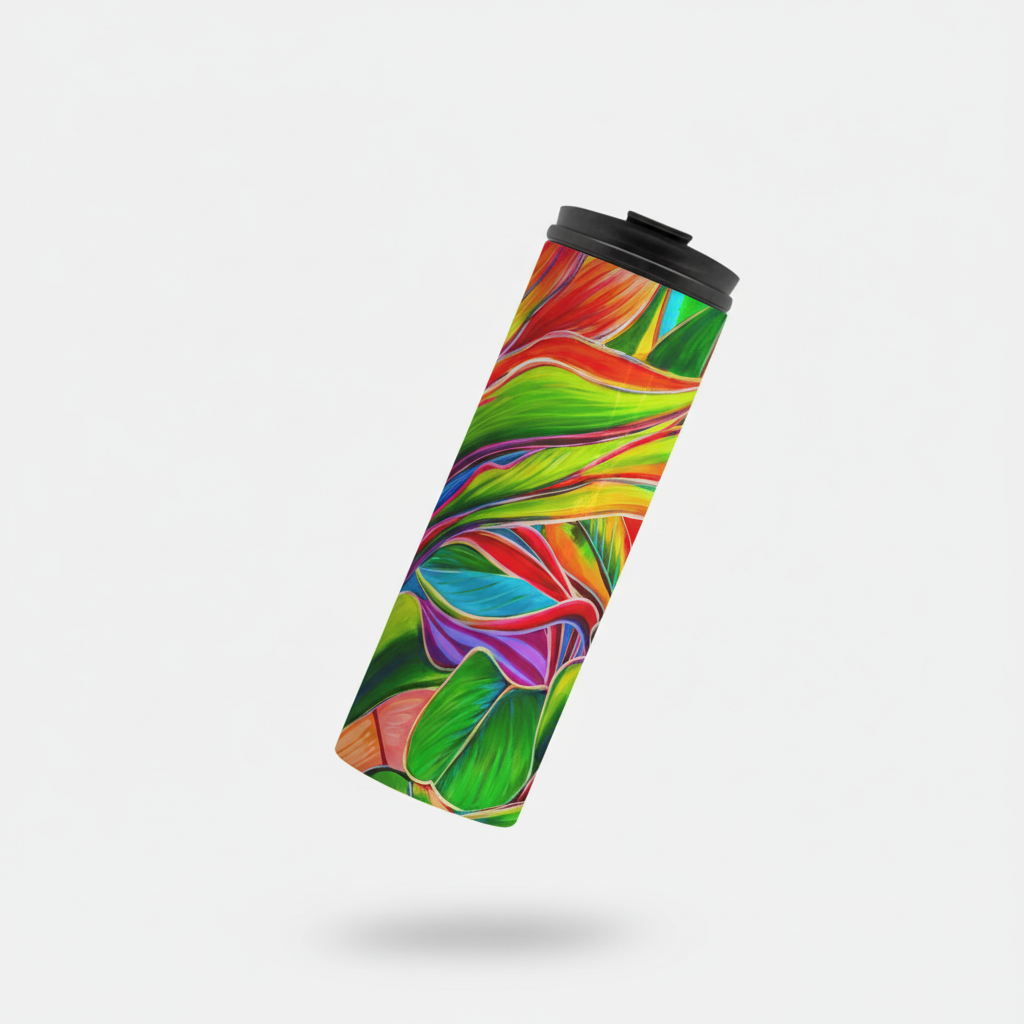 Tropical Light Thermal Tumbler 16oz | HawaiianFloral Insulated Stainless Steel Travel Mug