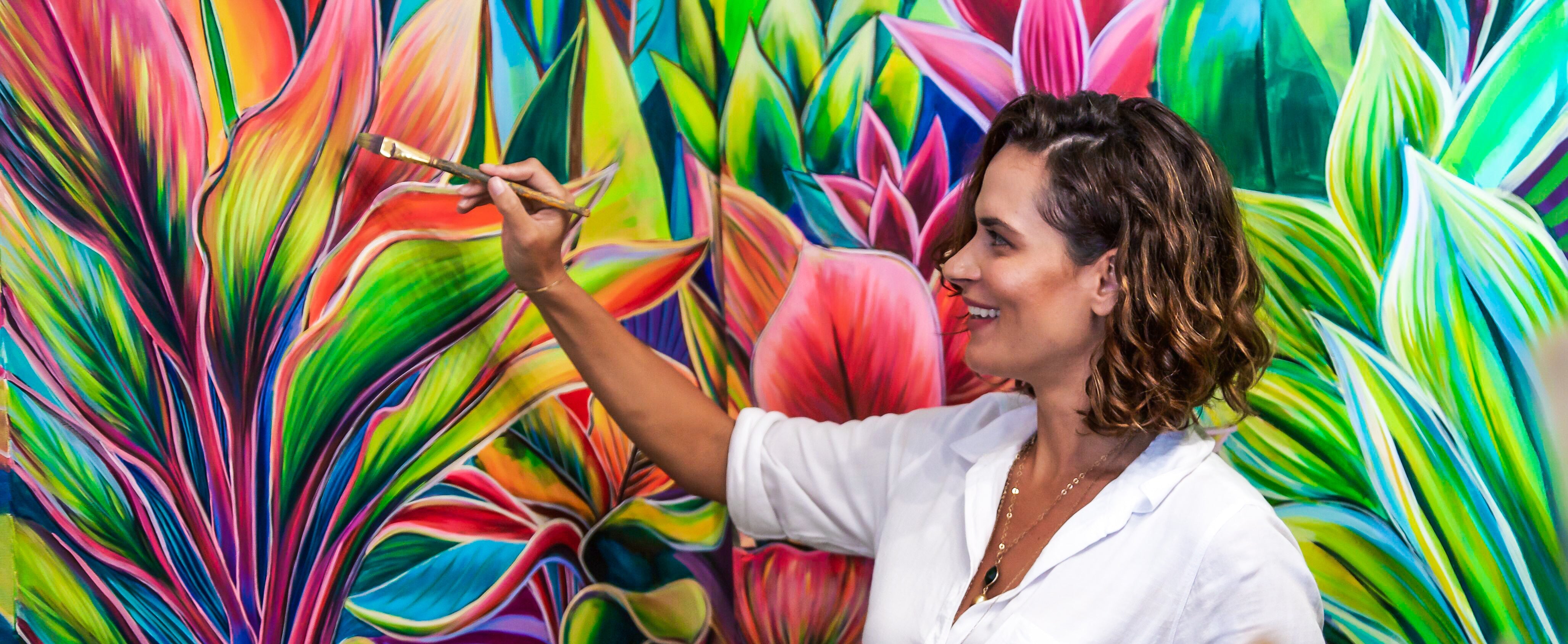 Tropical landscape painting by Hawaii artist painter