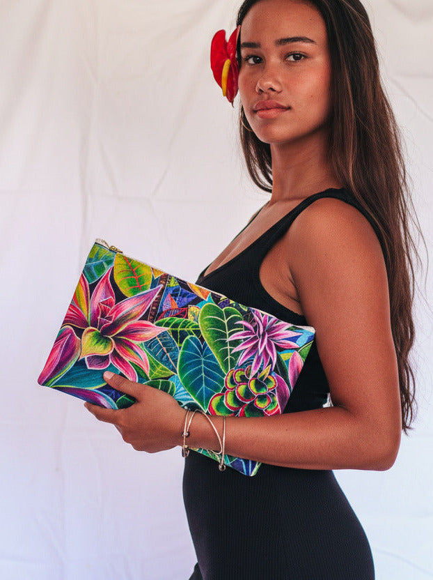 *NEW* Hanalei Morning Clutch - MICHAL ART STUDIO HAWAII - clutches