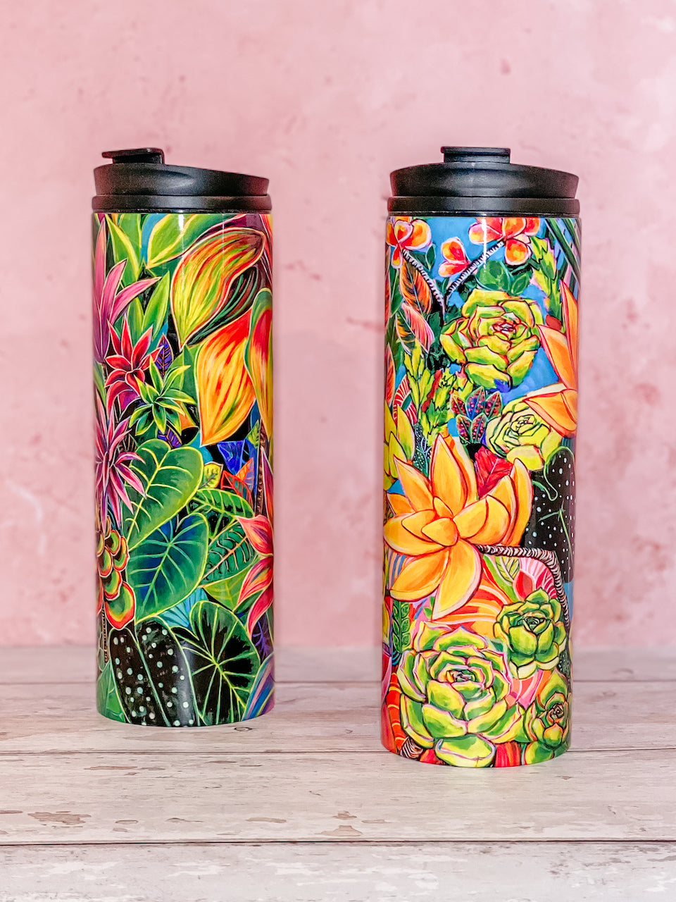 Tumblers set - Hanalei Morning & Radiant 16 oz x 2 -SOLD OUT - MICHAL ART STUDIO HAWAII - Thumbler