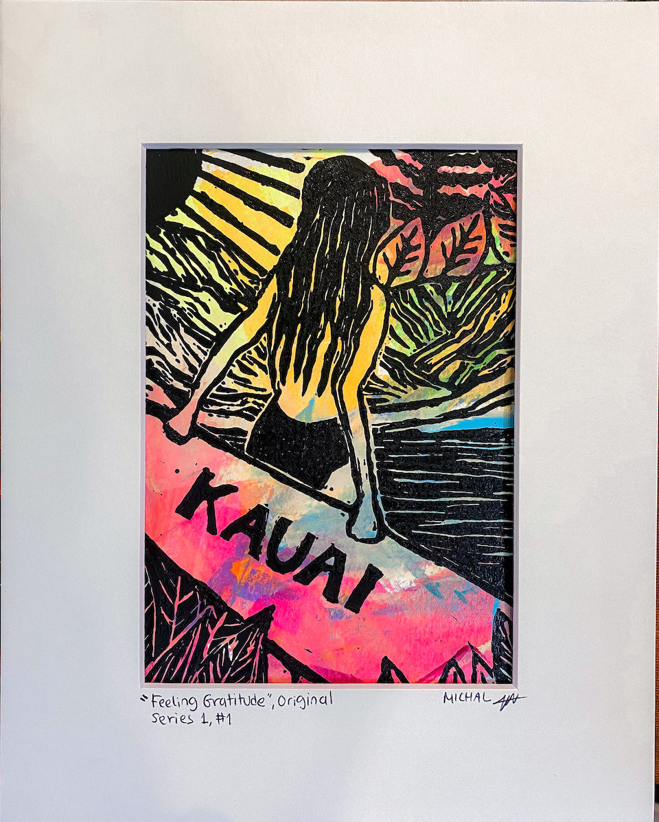 SOLD "Feeling Gratitude" Series 1 #1 - MICHAL ART STUDIO HAWAII -