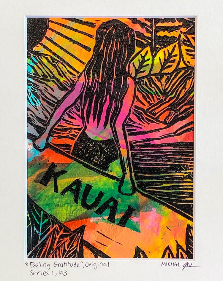 SOLD - "Feeling Gratitude" Series 1 #3 - MICHAL ART STUDIO HAWAII -