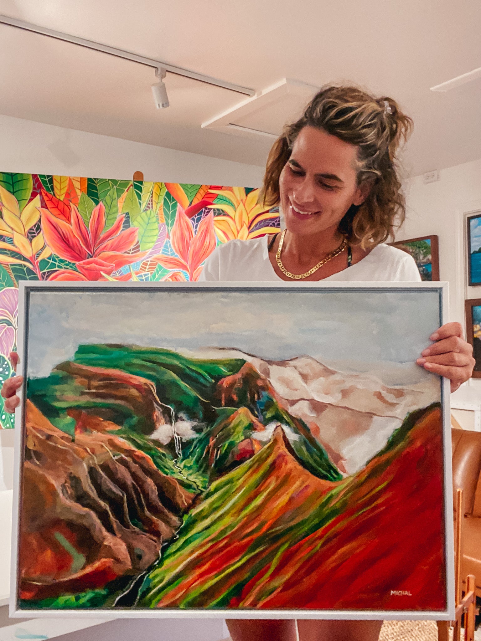 Waimea Canyon - Original Painting - MICHAL ART STUDIO HAWAII -