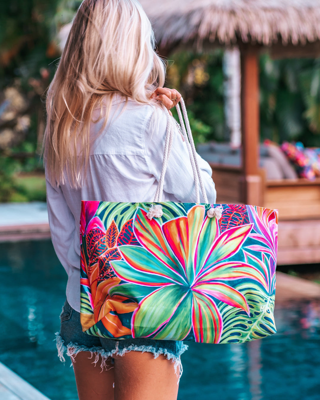 Open Heart Flowers - Weekend Tote - MICHAL ART STUDIO HAWAII - Weekend Tote