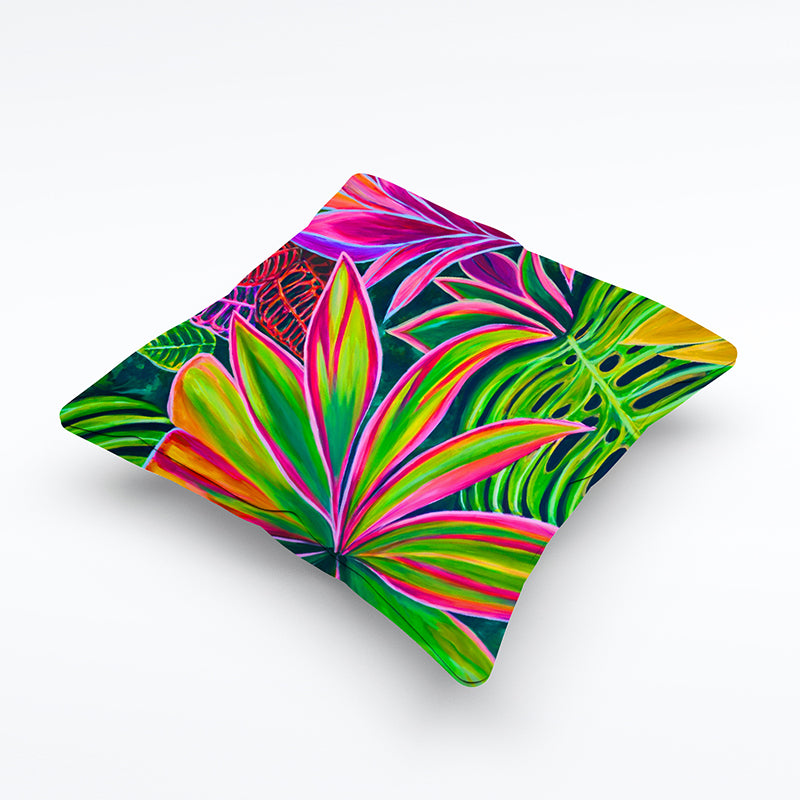 Open Heart Flowers Pillow cover 20"x20" - MICHAL ART STUDIO HAWAII - pillow