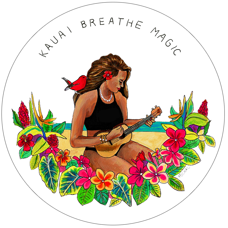 Sticker - Kauai, Breathe magic - MICHAL ART STUDIO HAWAII - sticker