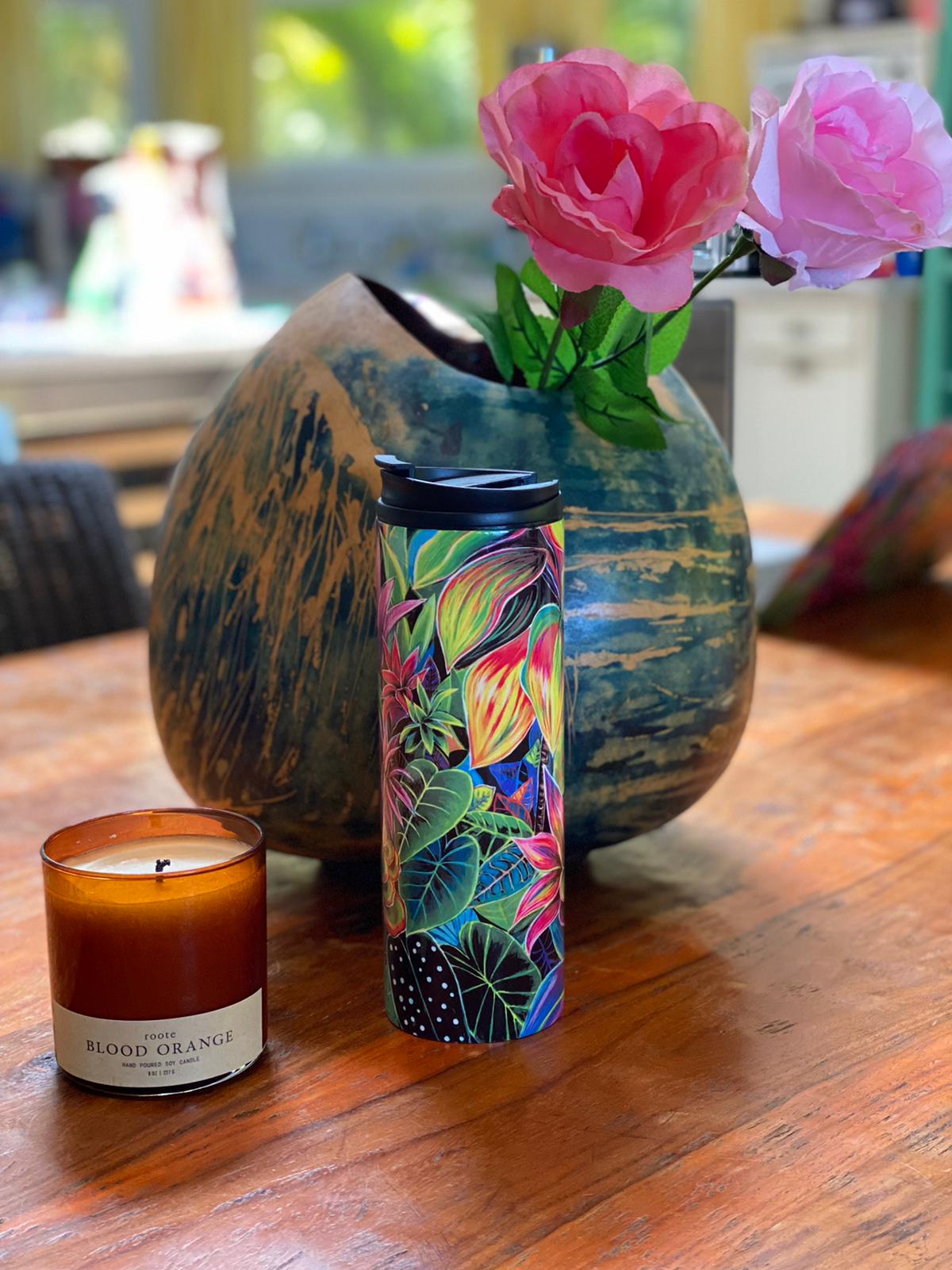SOLD OUT - Hanalei Morning - Thermal Tumbler 16 oz - MICHAL ART STUDIO HAWAII - Thumbler