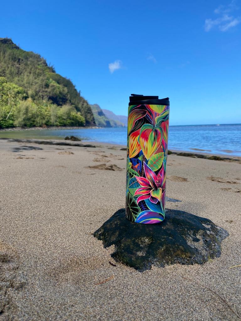 SOLD OUT - Hanalei Morning - Thermal Tumbler 16 oz - MICHAL ART STUDIO HAWAII - Thumbler