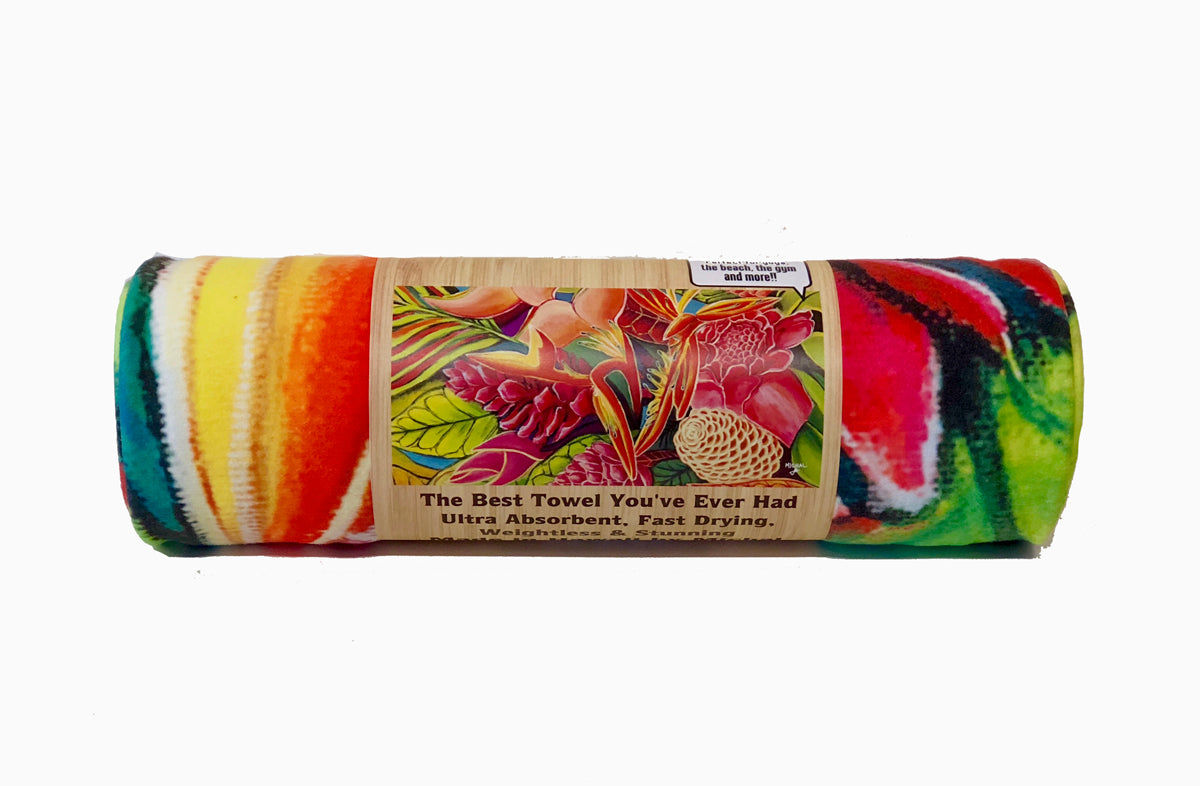 Hawaiian Love - Microfiber Towel - MICHAL ART STUDIO HAWAII - towels