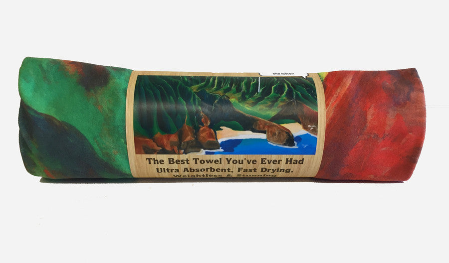 Hawaii Landscape, Kauai - Na Pali Coast Towel- Microfiber Towel - MICHAL ART STUDIO HAWAII - towels