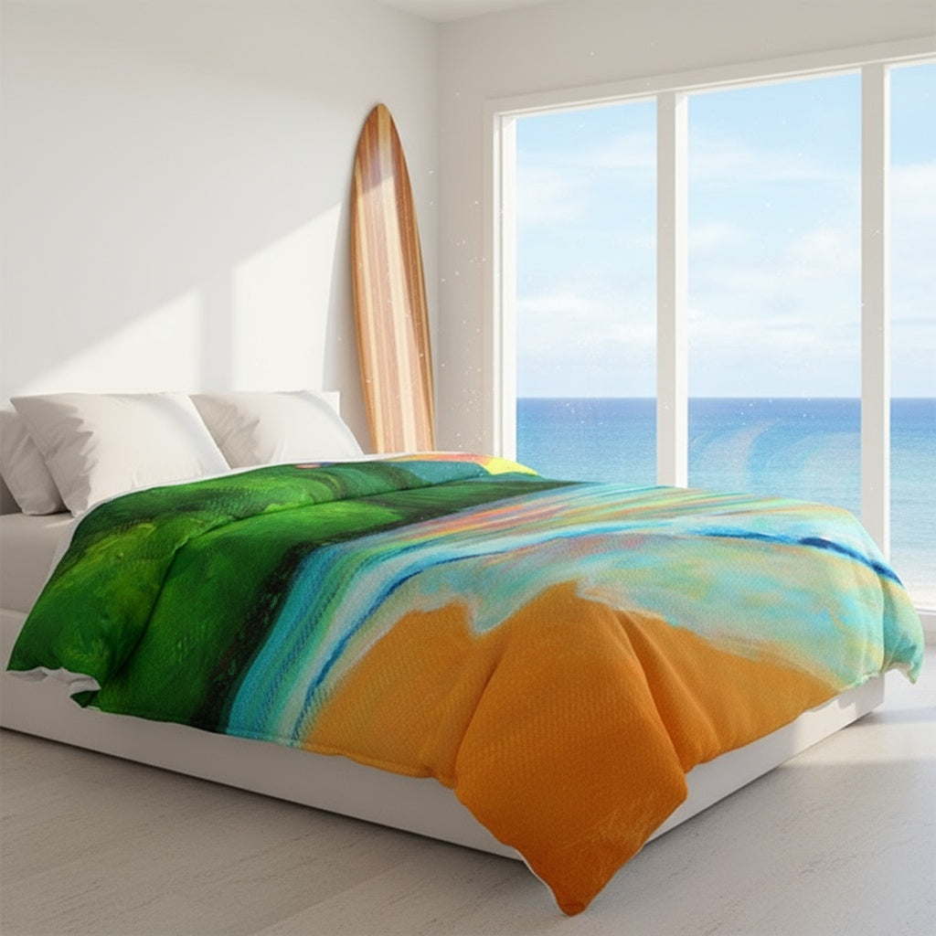 Sleep in Paradise Tonight - Hawaii Floral And Landscape Duvet Covers Bedding - Made by Hawaii Artist