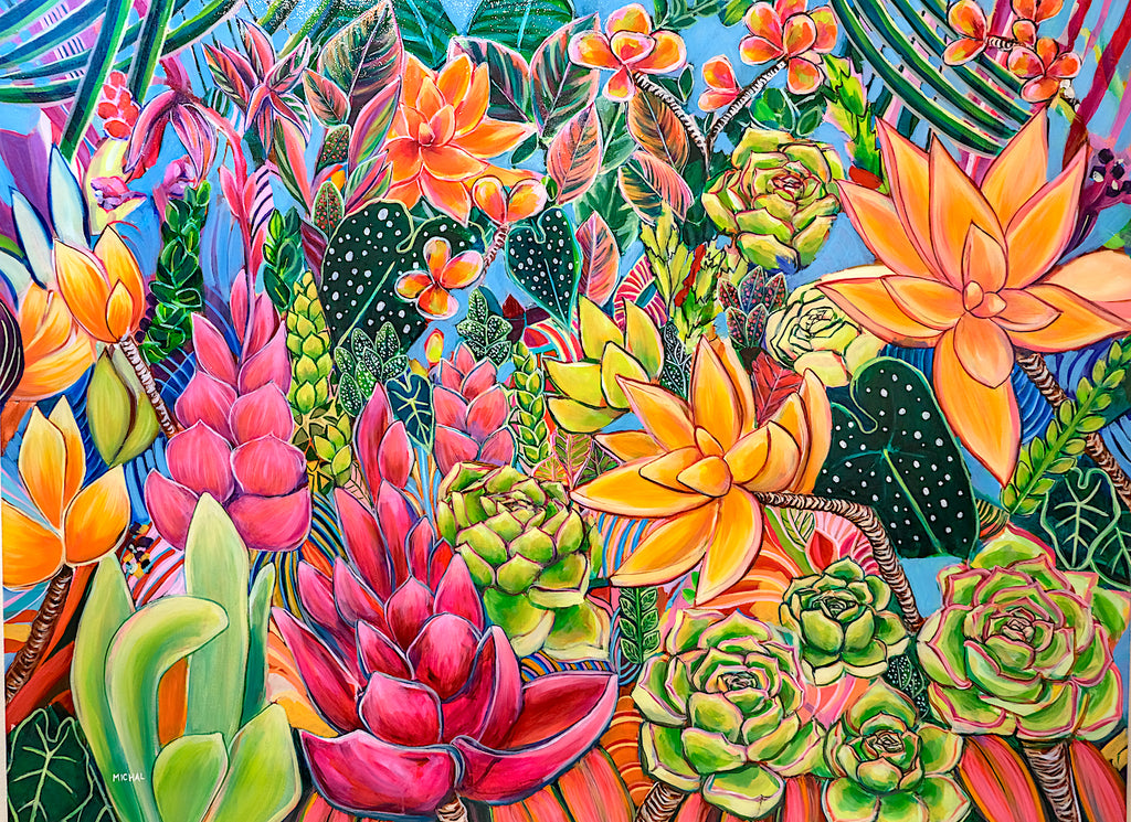 Hawaii Floral Painting Cutting & Serving Boards made in Hawaii,Kauai –  MICHAL ART STUDIO HAWAII