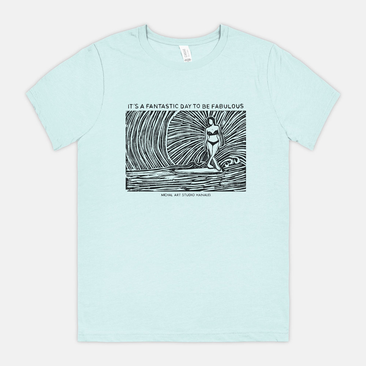 Surf in the light  - T SHIRT - Black Art - Limited Edition